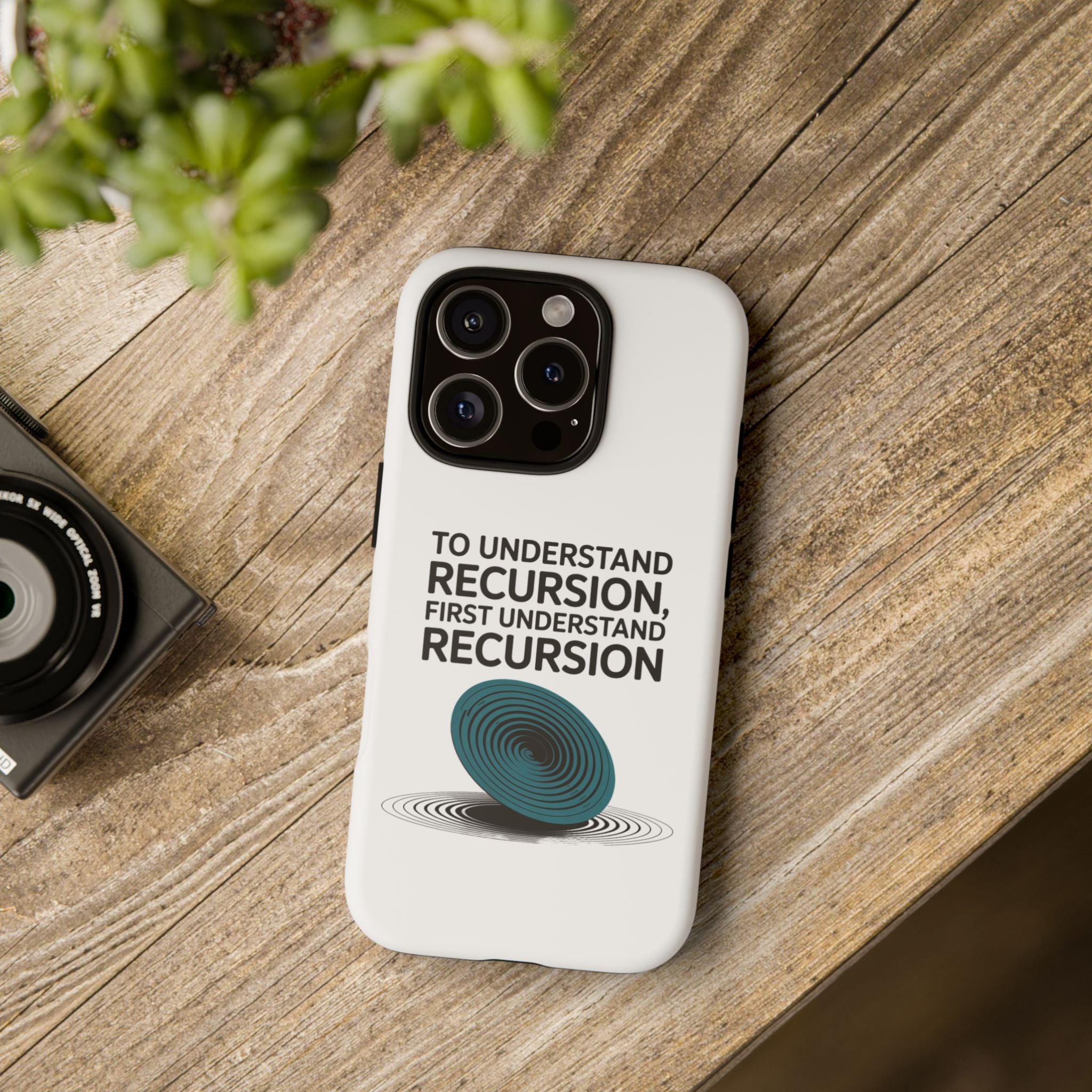 Recursion Black- Impact-Resistant Phone Case