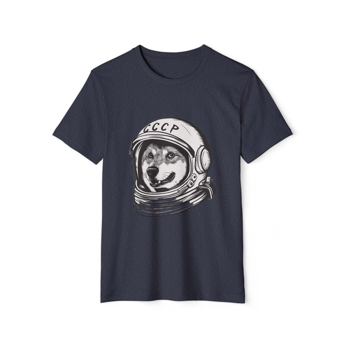 Retro Space Dog Cosmonaut Recycled Organic Tee