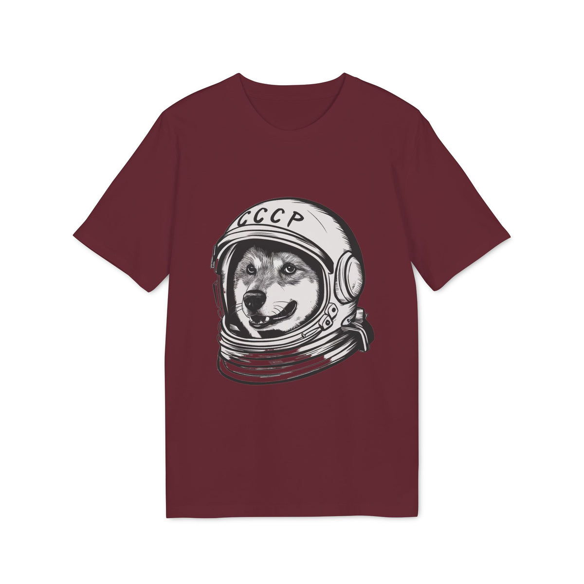 Retro Space Dog Cosmonaut Organic Tee