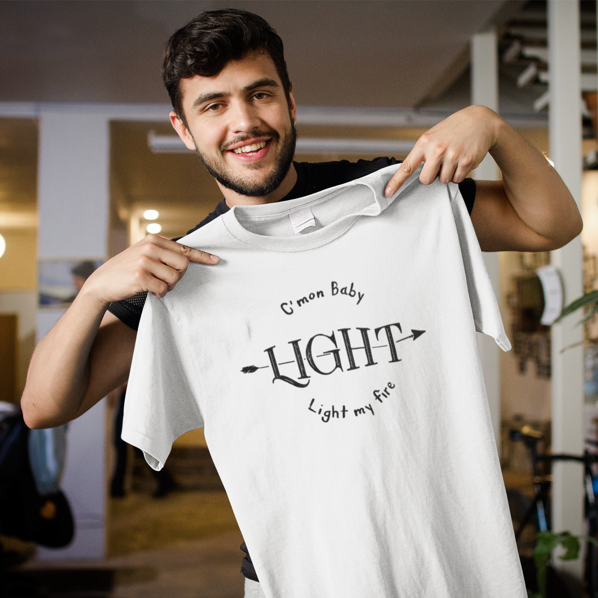 Light My Fire T design tee folded flat