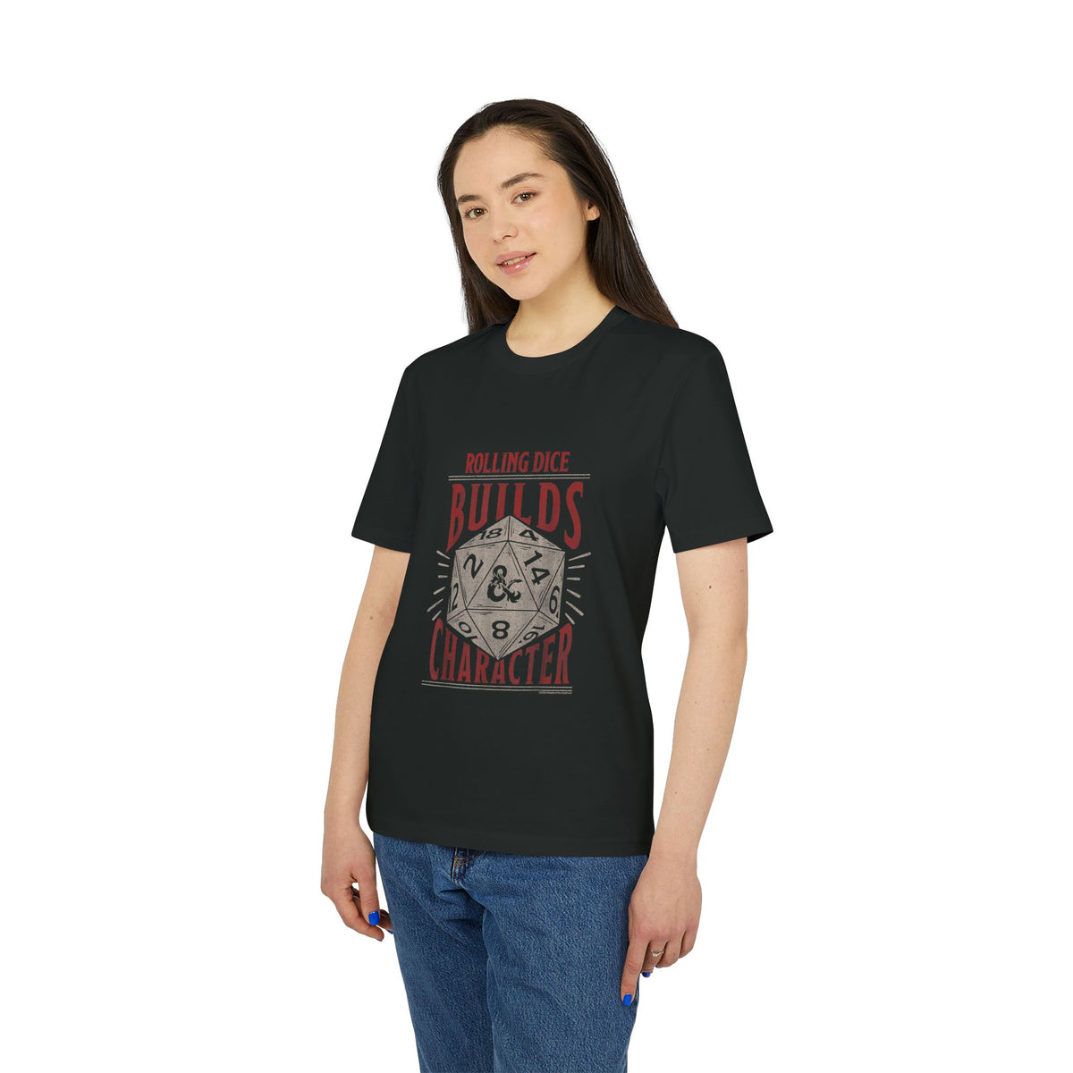 Rolling Dice Builds Character Organic Tee