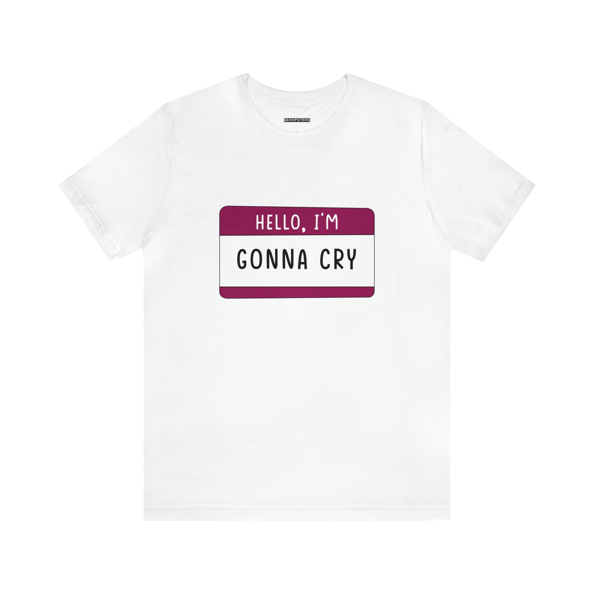 Sentence with product name: "Rolling Dice", the Hello, Gonna Cry T-Shirt is perfect for those who enjoy a touch of whimsy in their wardrobe. Made from soft cotton material, this tee is sure to become