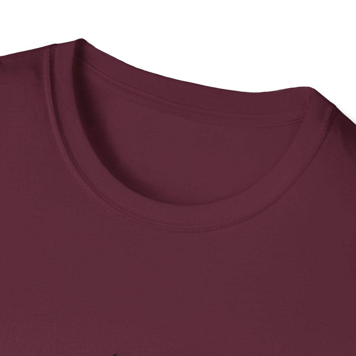 Close-up of Hot Sun Cartoon t-shirt in maroon, blank collar view, funny summer graphic tee