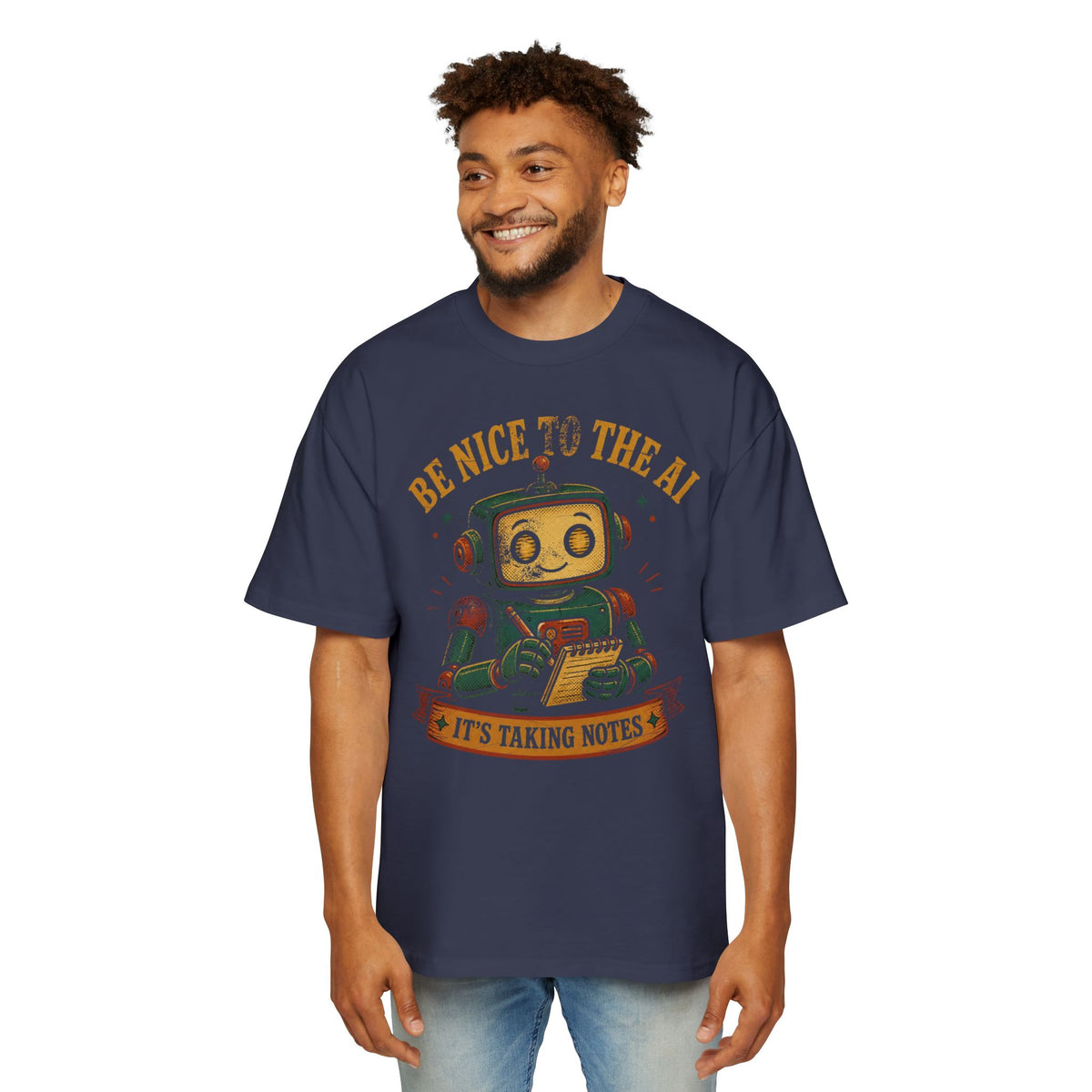 Be Nice to the AI, It's Taking Notes Oversized Tee
