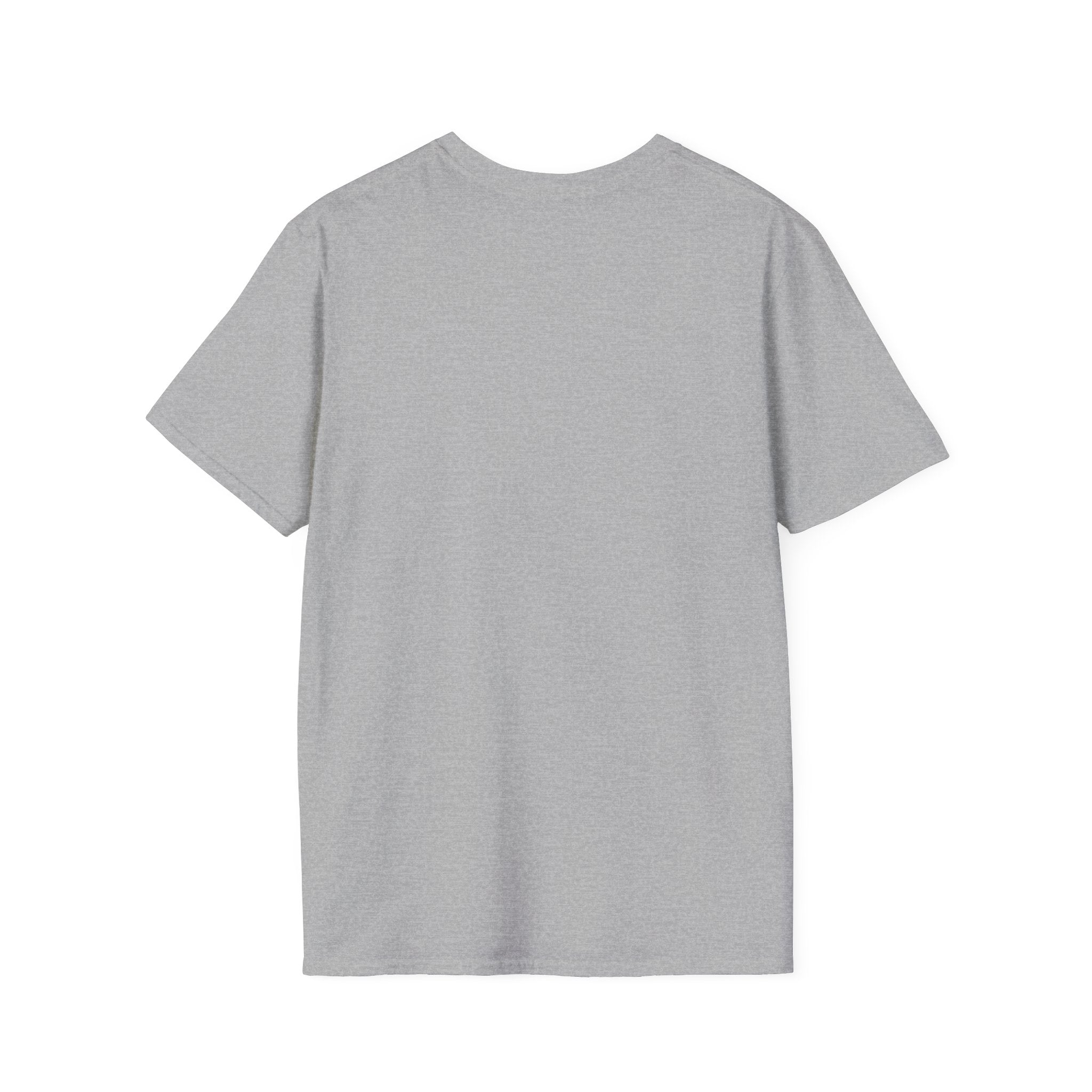 The soft back view of a Skater Angel grey t-shirt.
