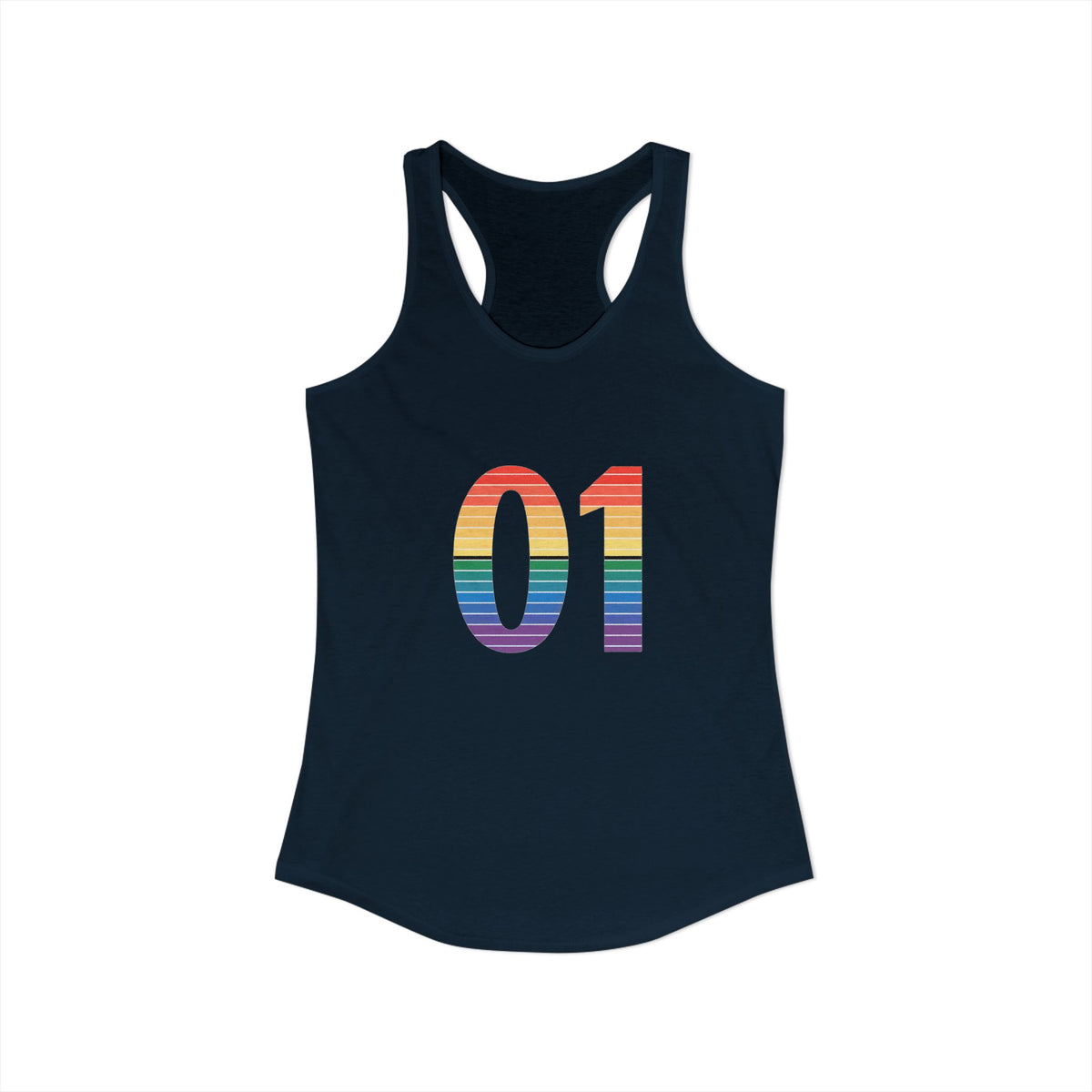 01 Rainbow Binary Racerback Tank