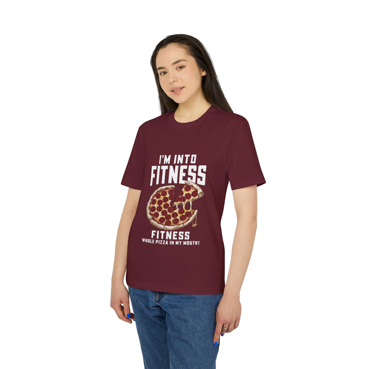 I'm Into Fitness, Whole Pizza in My Mouth Organic Tee