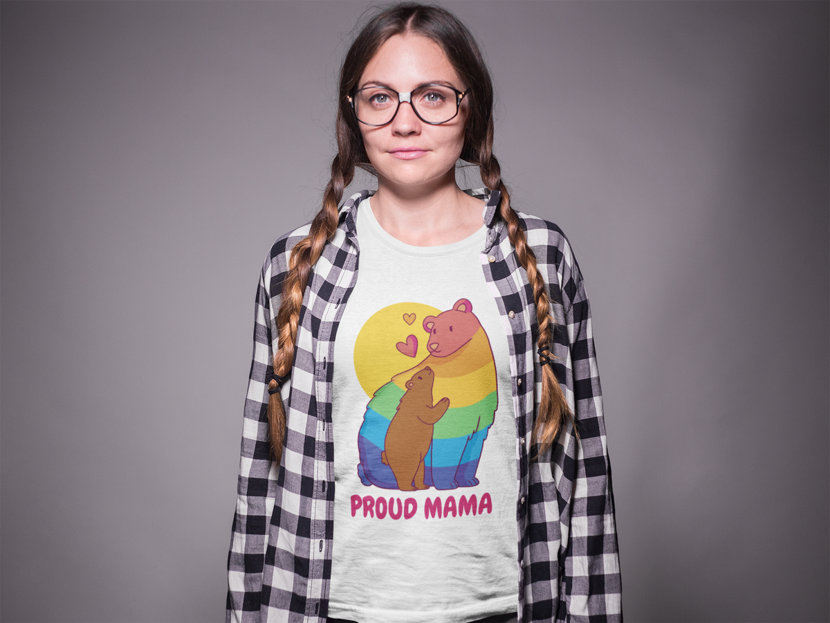 Proud Mama T-Shirt | Colorful Mom Pride Graphic Tee | Mother's Day Gift | Geekpsters