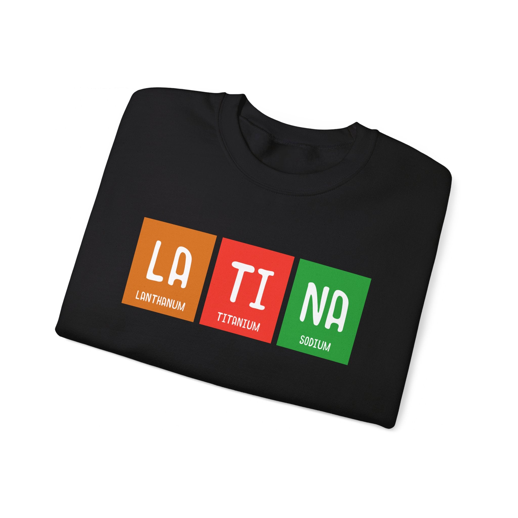 Experience the perfect blend of comfort and style with our LA-TI-NA - Sweatshirt, featuring the clever use of periodic table elements: Lanthanum (LA), Titanium (TI), and Sodium (NA). This winter essential is a must-have for your wardrobe.