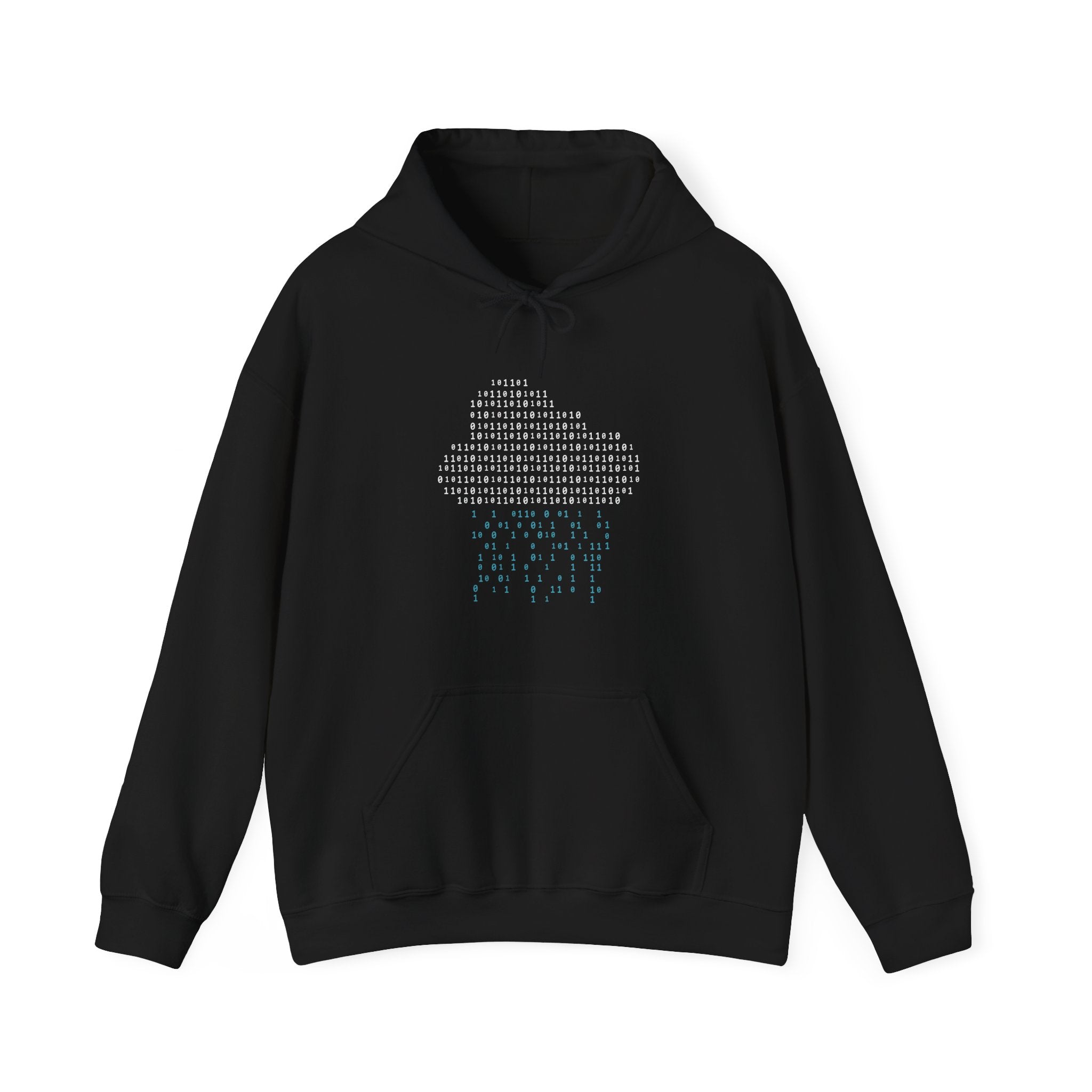 Binary Rain Cloud - Hooded Sweatshirt