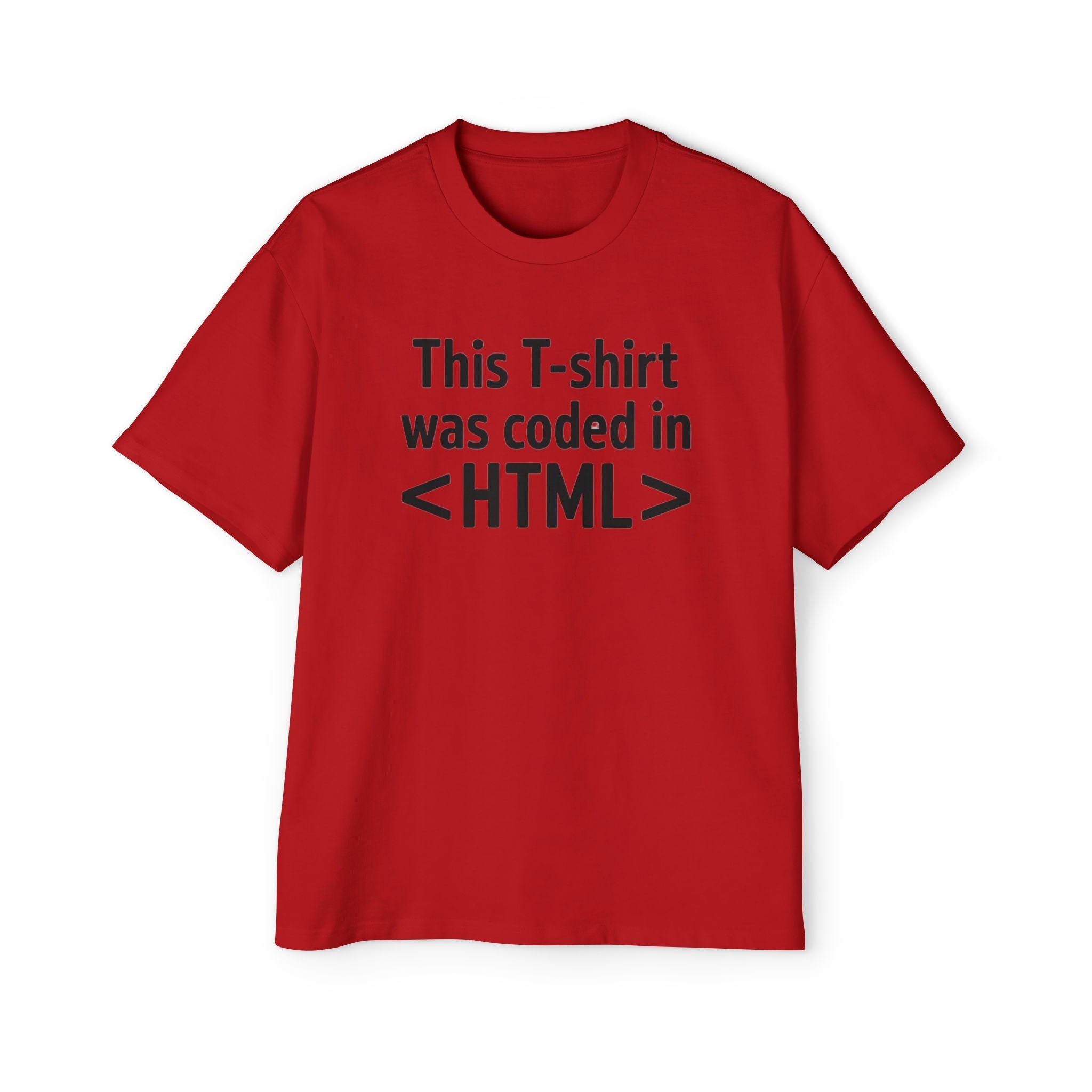 This t-shirt was coded in HTML Black - Heavy Oversized Tee