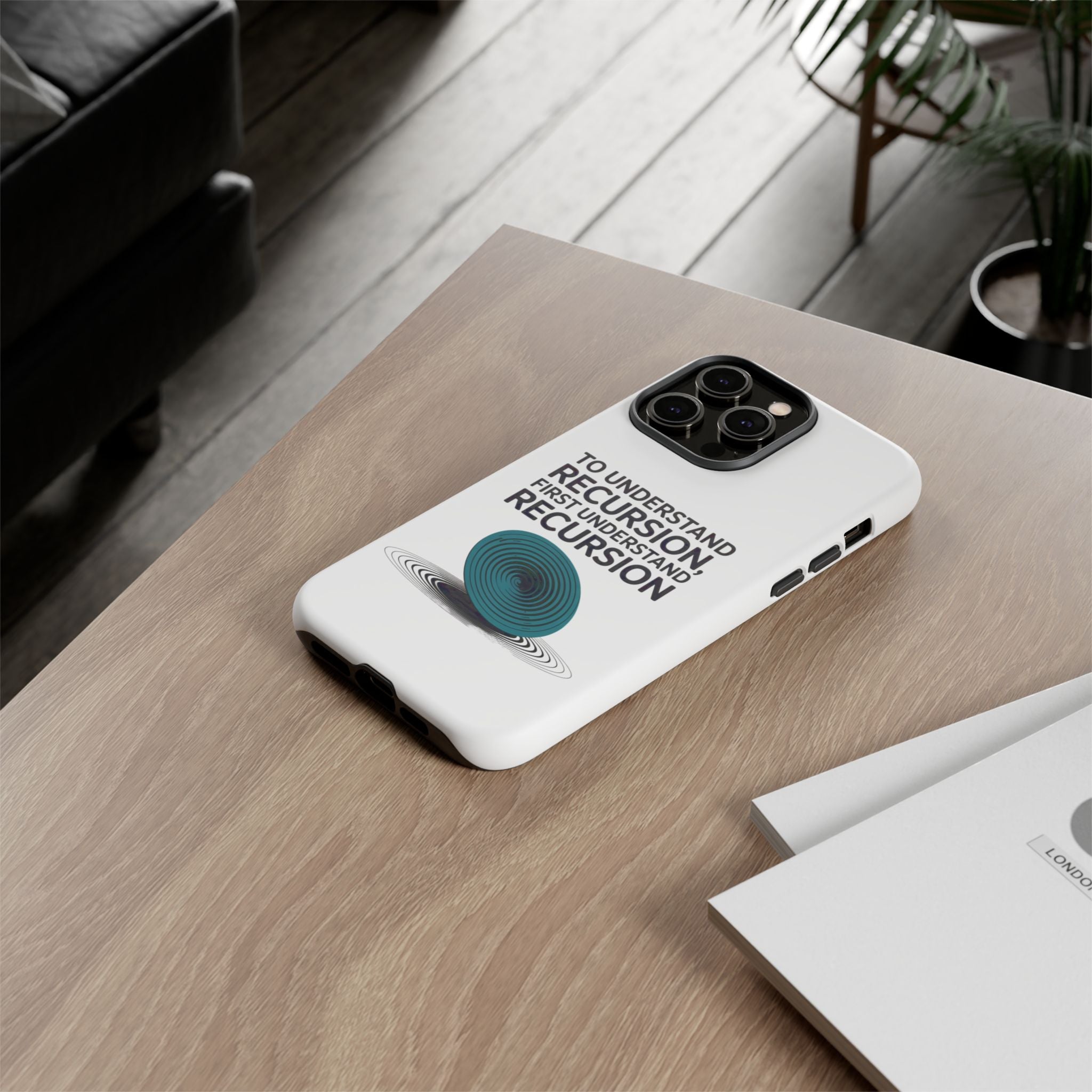 Recursion Black- Impact-Resistant Phone Case
