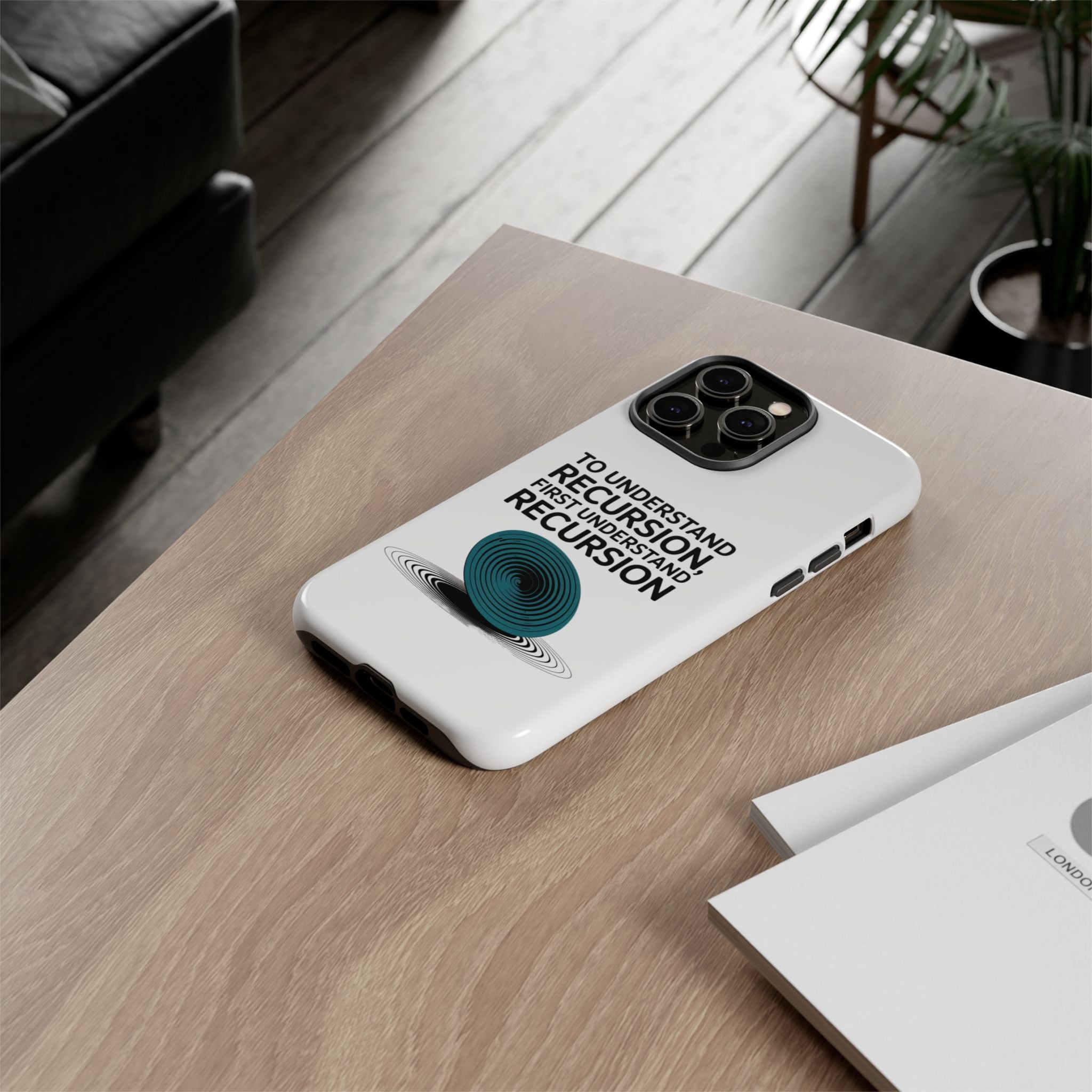 Recursion Black- Impact-Resistant Phone Case