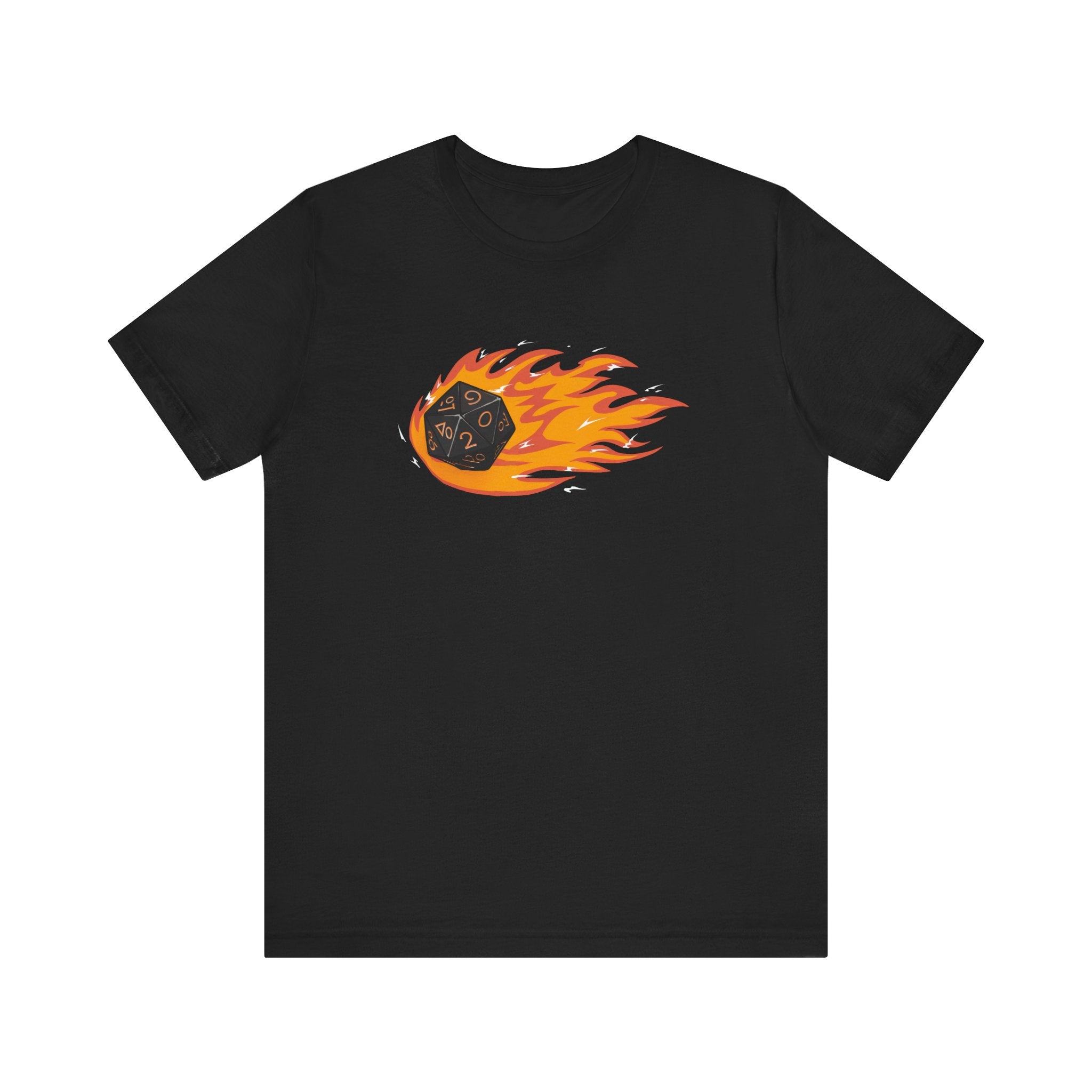 Polyhedral Dice On Fire - T-Shirt