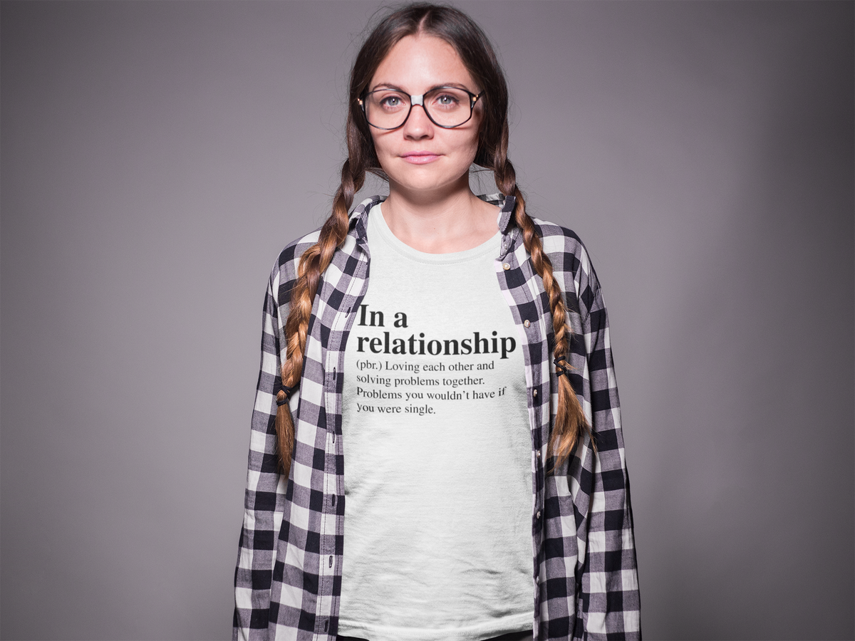 In a Relationship T-Shirt | Funny Status Humor Tee | Wi-Fi & Pizza Love Gift | Geekpsters