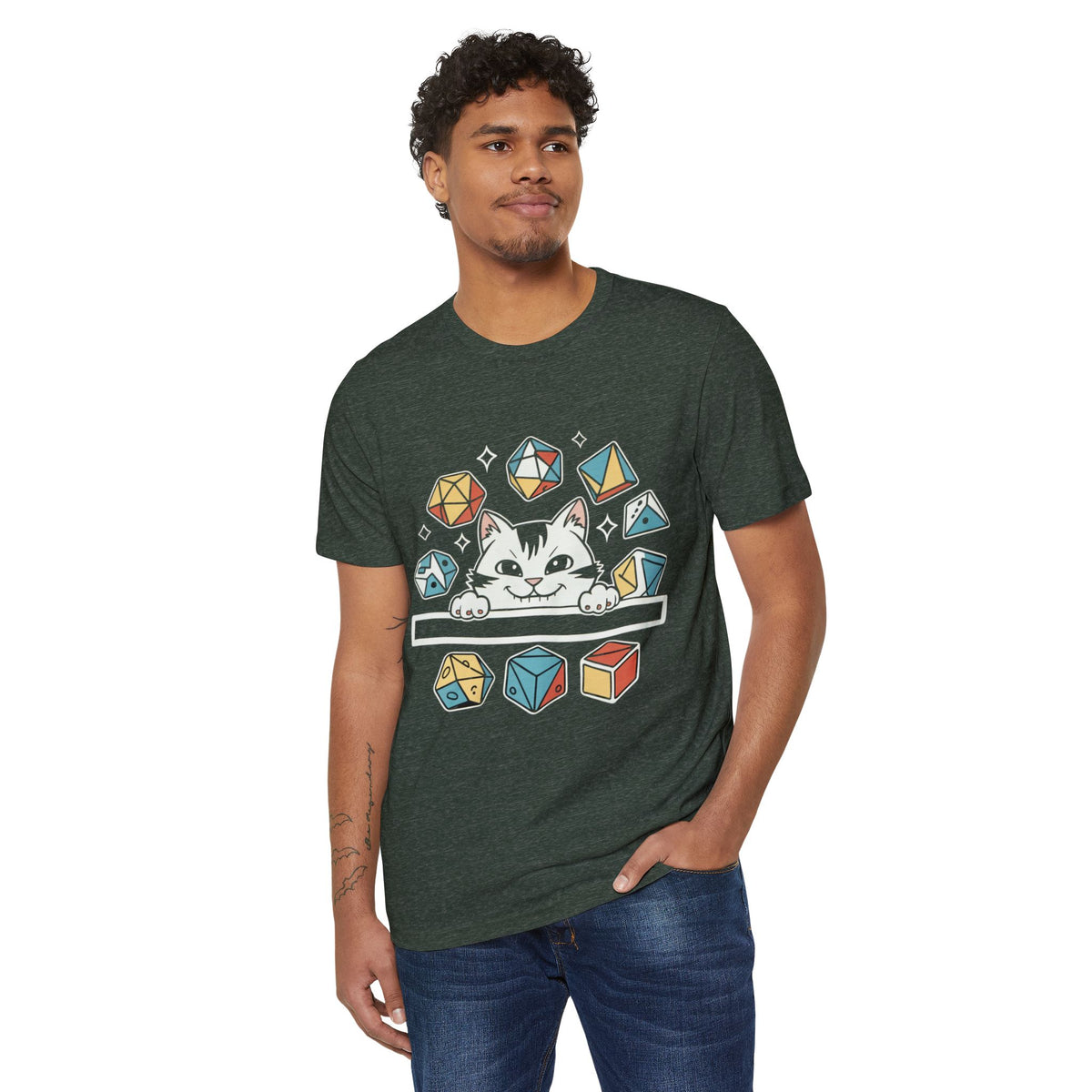 Cat Dice Goblin Recycled Organic Tee