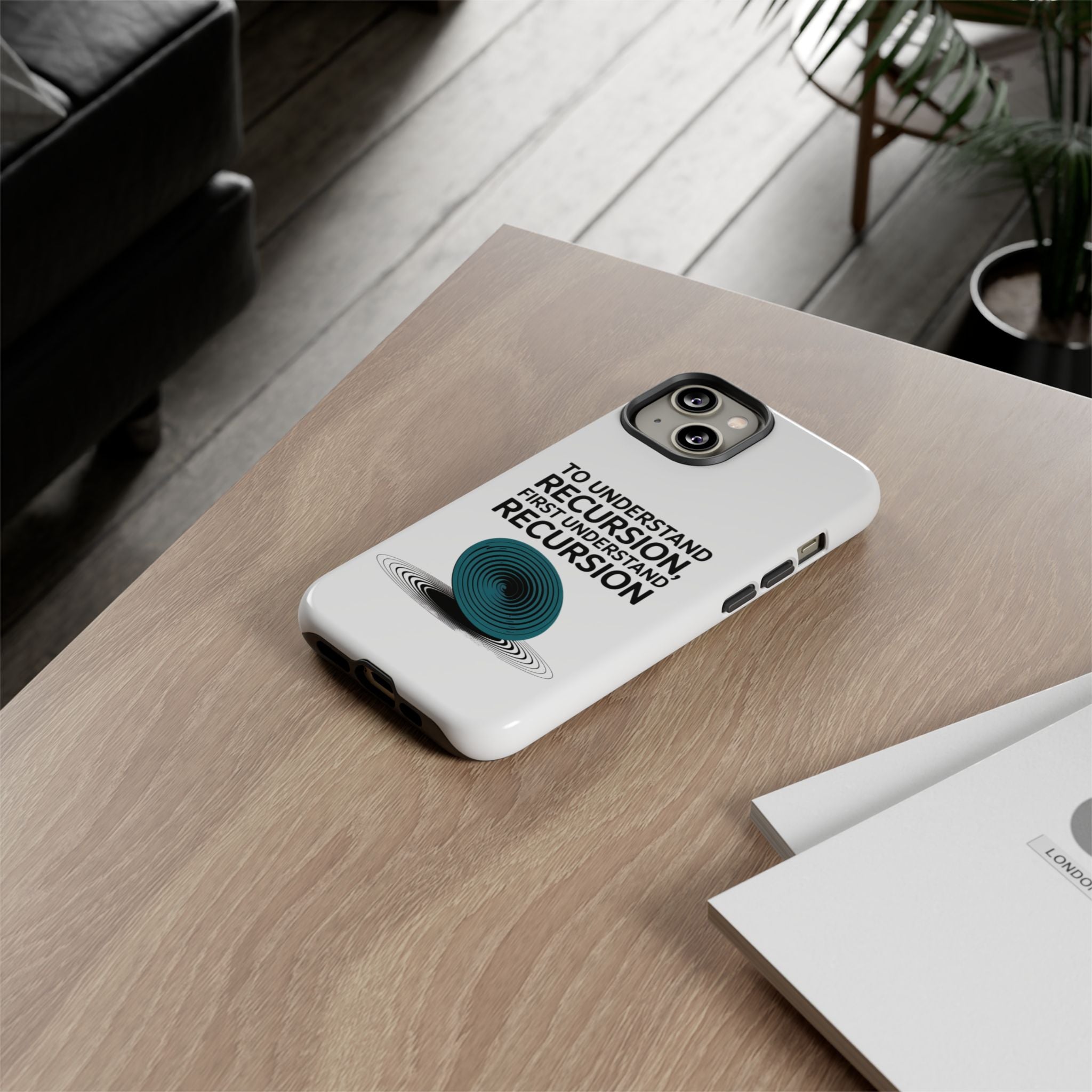 Recursion Black- Impact-Resistant Phone Case