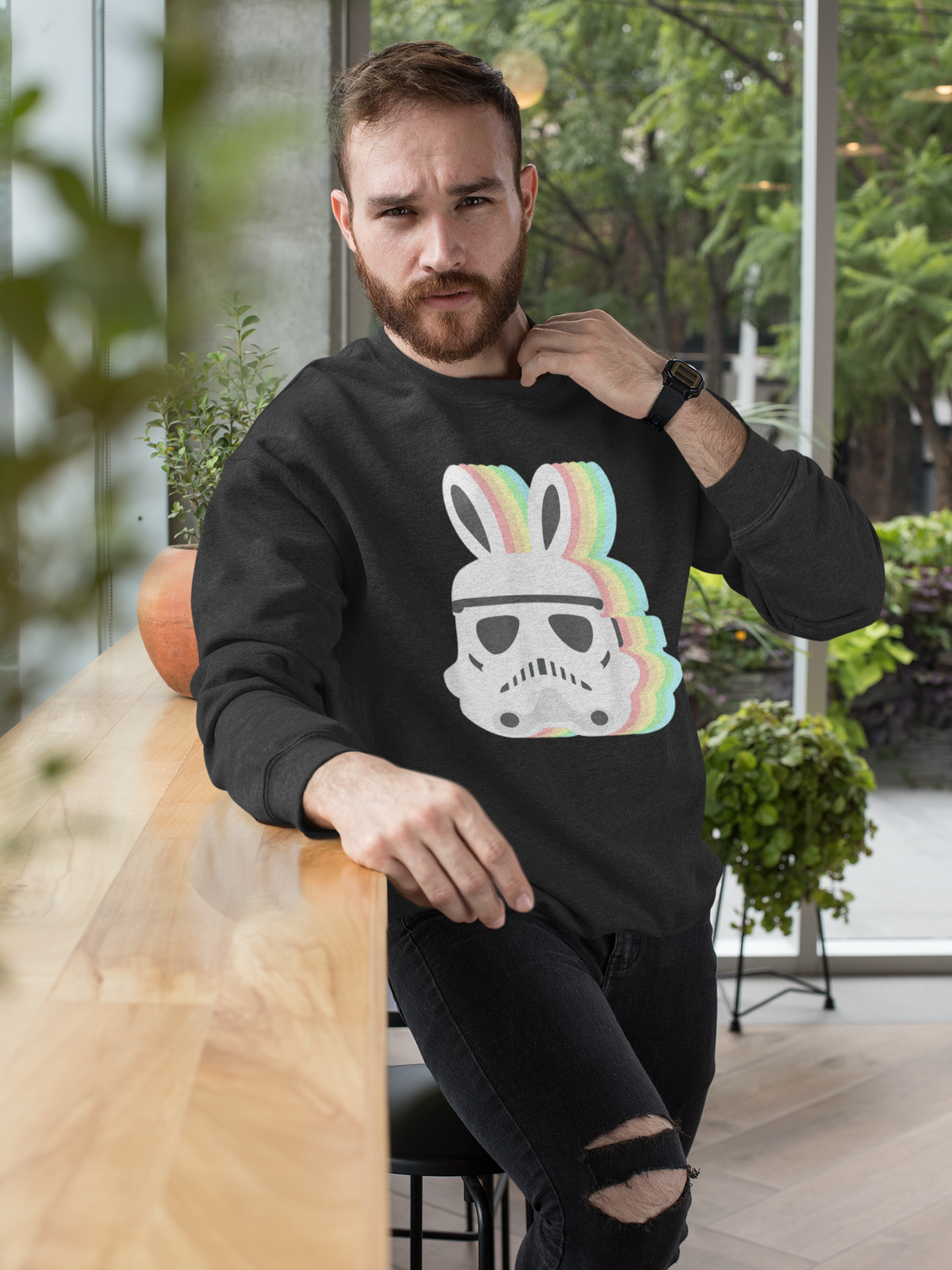 Star Wars Easter Stormtrooper Sweatshirt | Sci-Fi Holiday Crewneck | Geekpsters