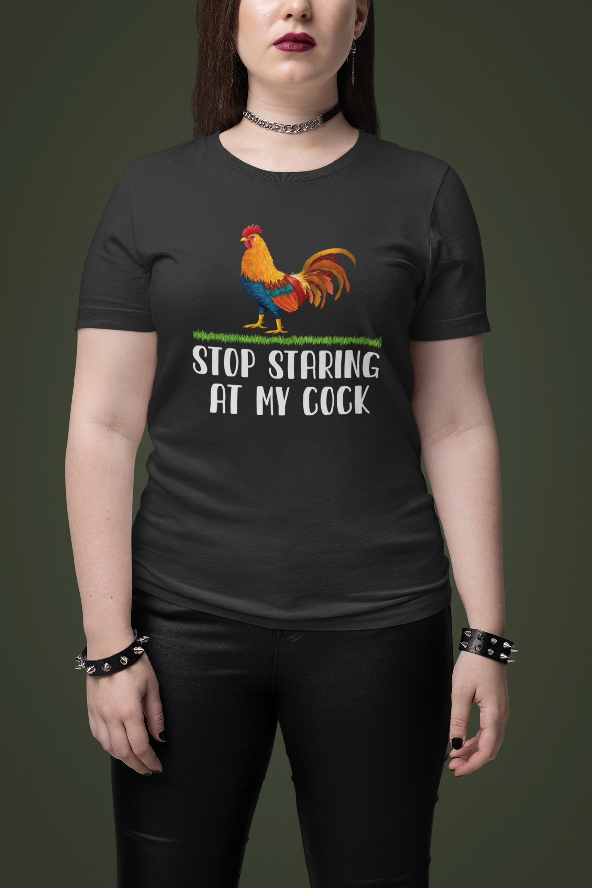 Stop Staring at My Cock T tee model photo