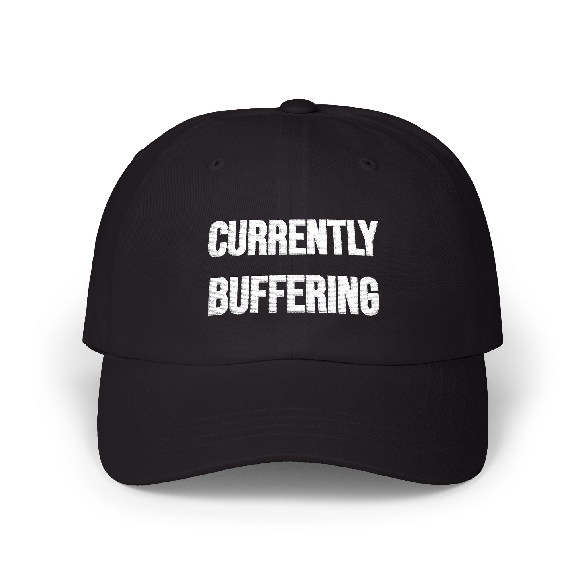 Currently Buffering Dad Cap — Funny Casual Baseball Hat