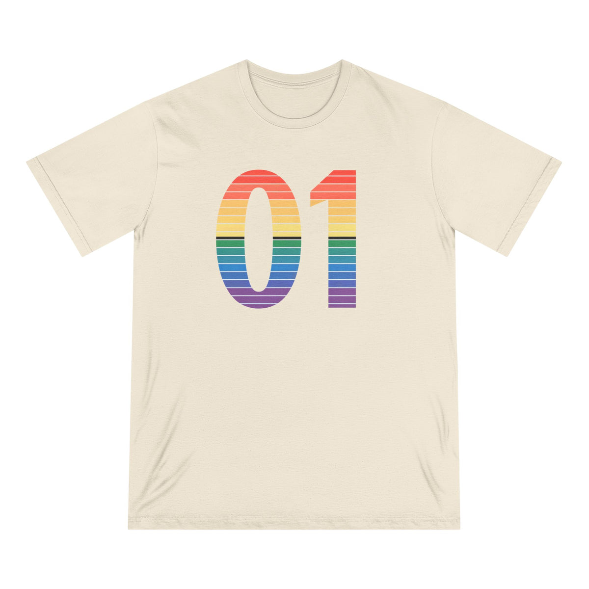 01 Rainbow Binary Organic Tee