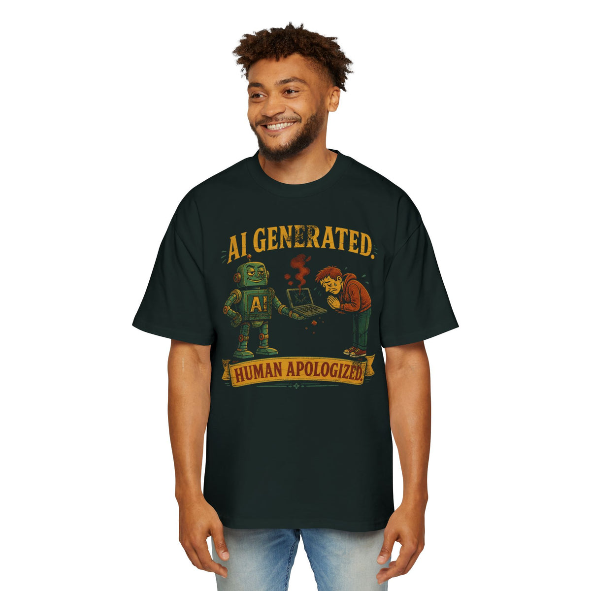 AI Generated, Human Apologized Oversized Tee