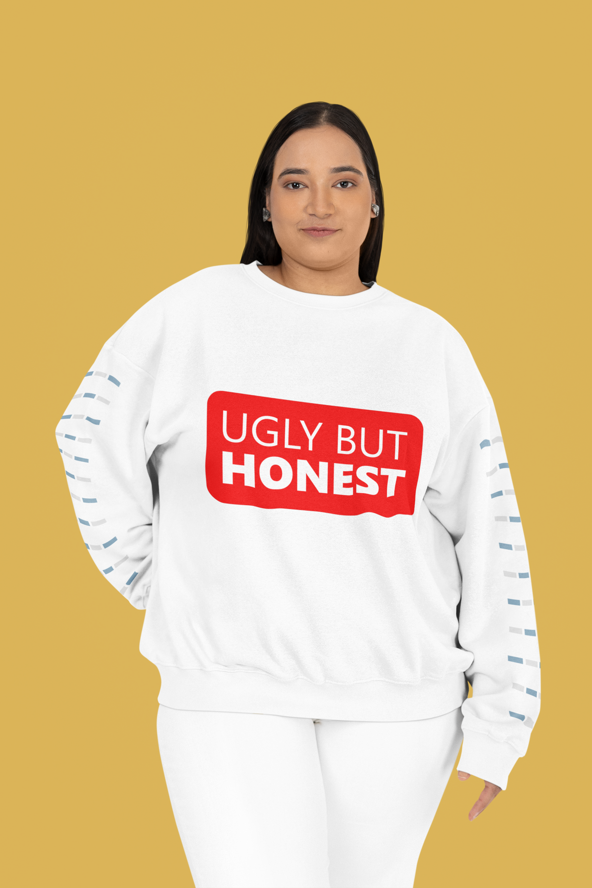 Ugly But Honest Sweatshirt | Funny Sarcastic Crewneck | Sarcasm Gift | Geekpsters