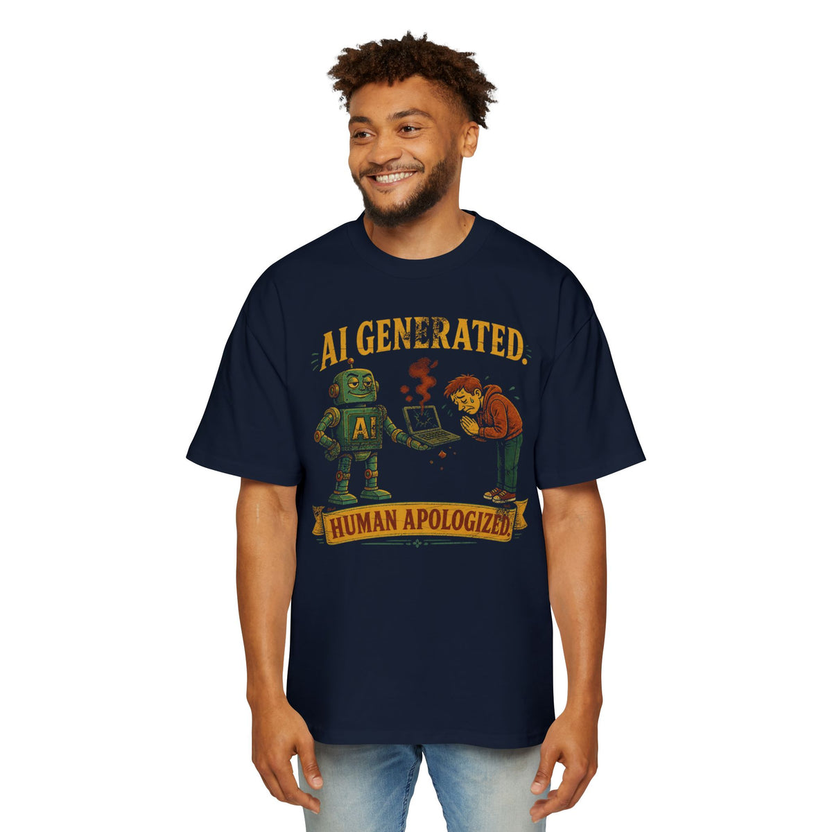 AI Generated, Human Apologized Oversized Tee