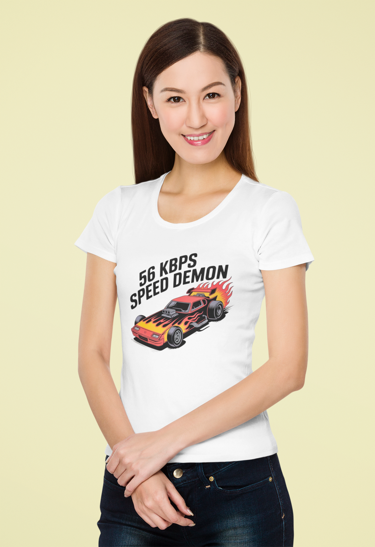 56 Kbps Speed Demon T-Shirt | Retro Internet Tee | Geekpsters