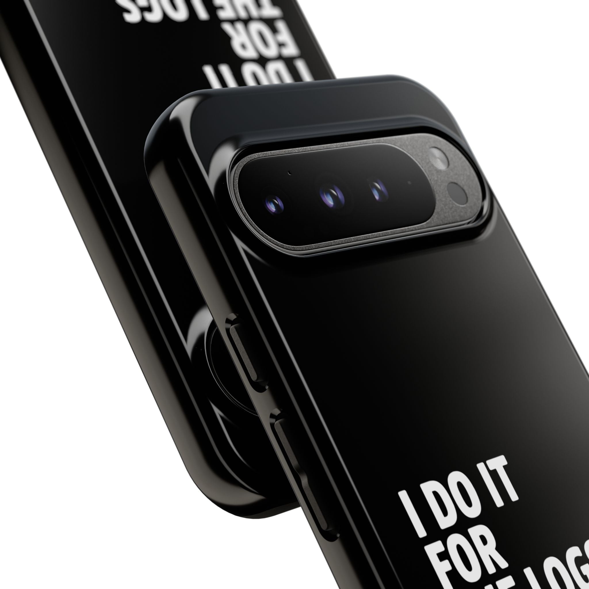 I DO IT FOR THE LOGS White- Impact-Resistant Phone Case