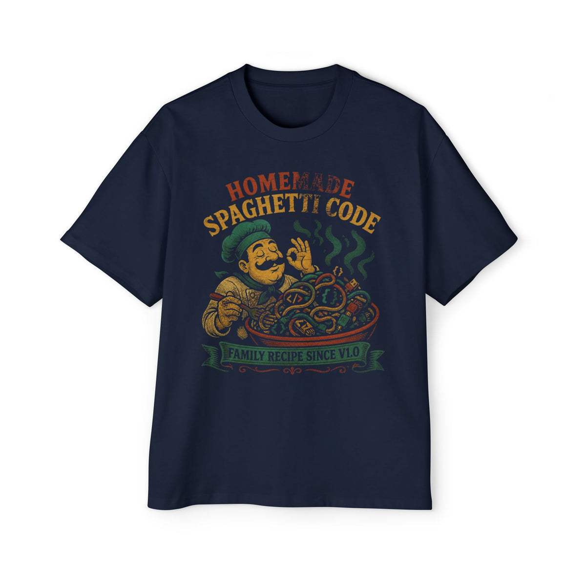 Homemade Spaghetti Code Oversized Tee