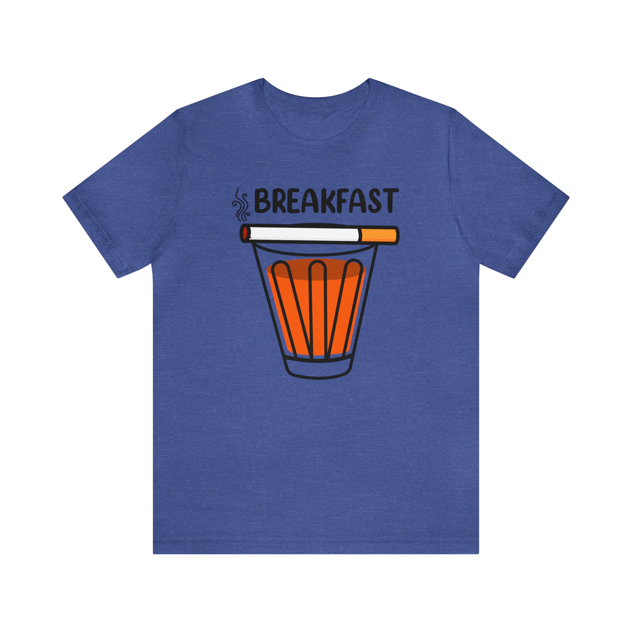 A foodie-inspired Breakfast T-shirt with the word breakfast on it.
