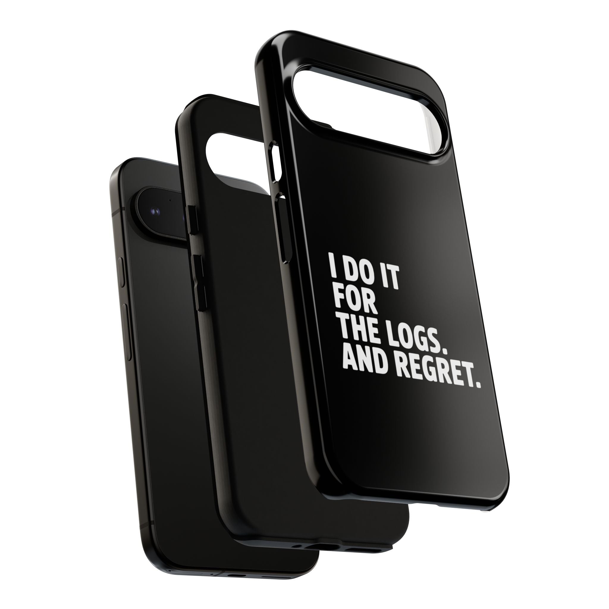 I DO IT FOR THE LOGS White- Impact-Resistant Phone Case