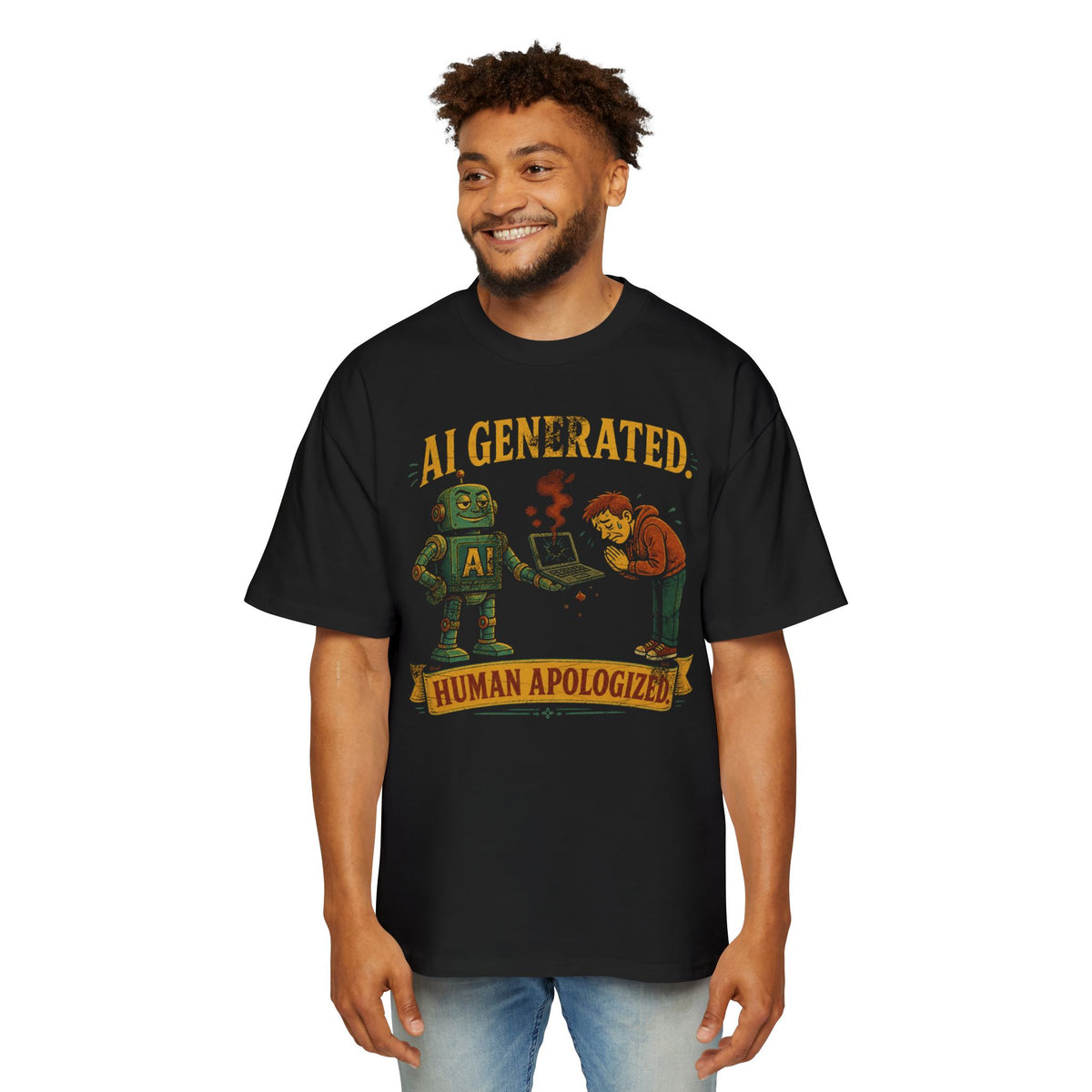 AI Generated, Human Apologized Oversized Tee