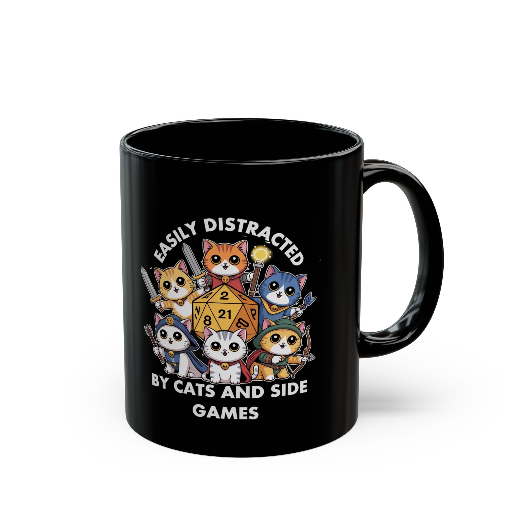 Easily Distracted By Cats and Side Games Mug