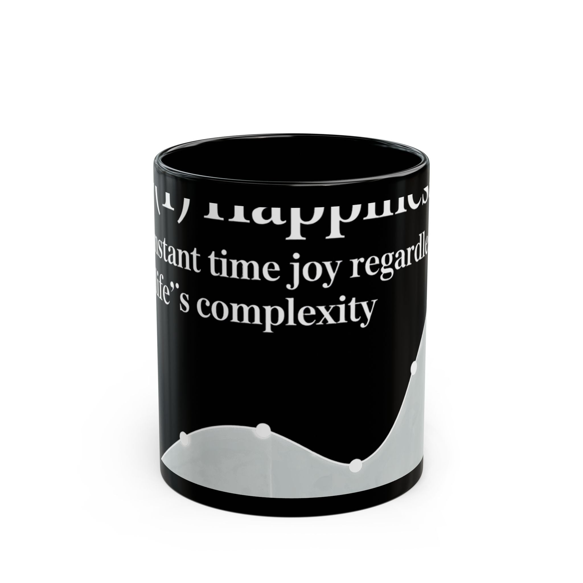 O1 Happiness white - Black Mug