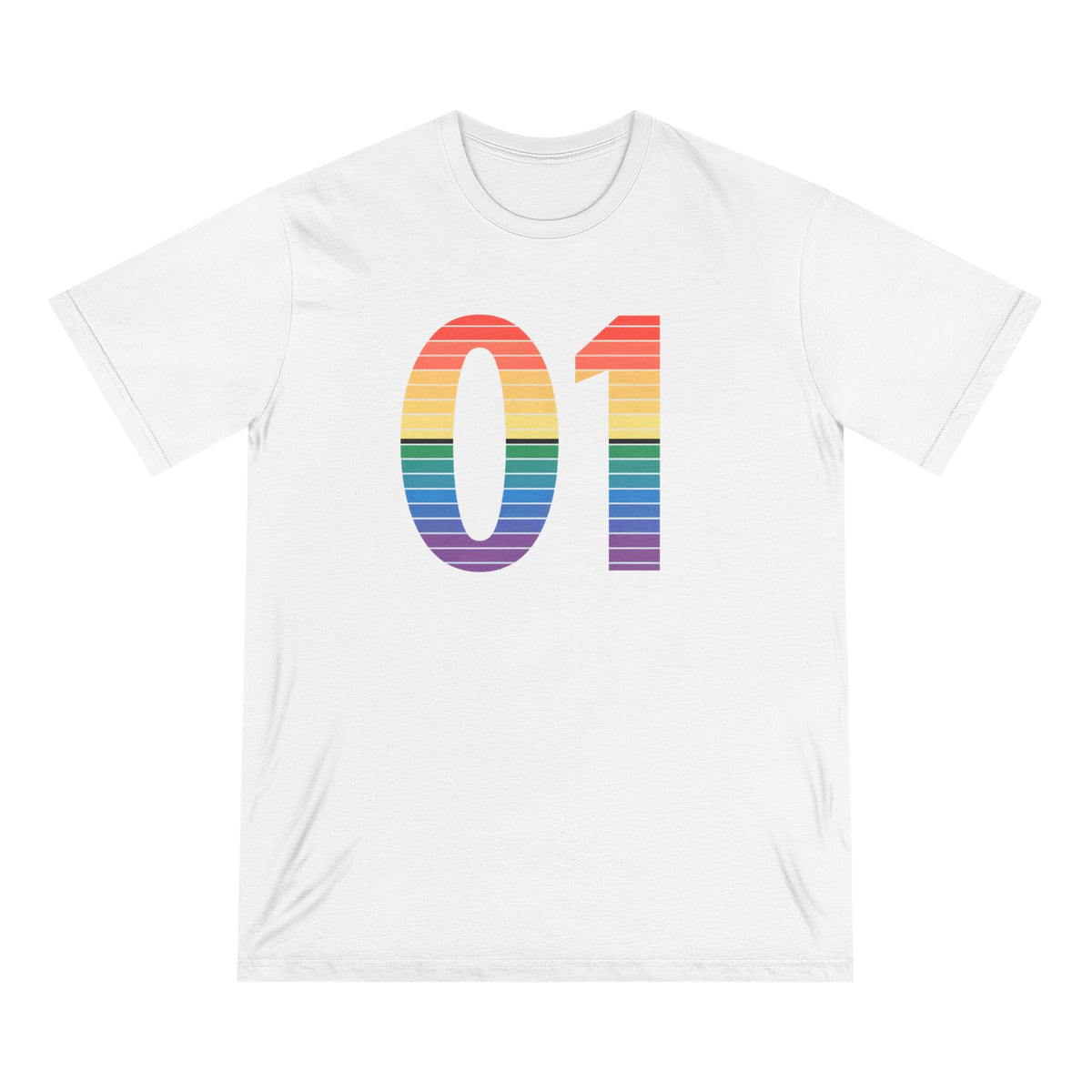 01 Rainbow Binary Organic Tee