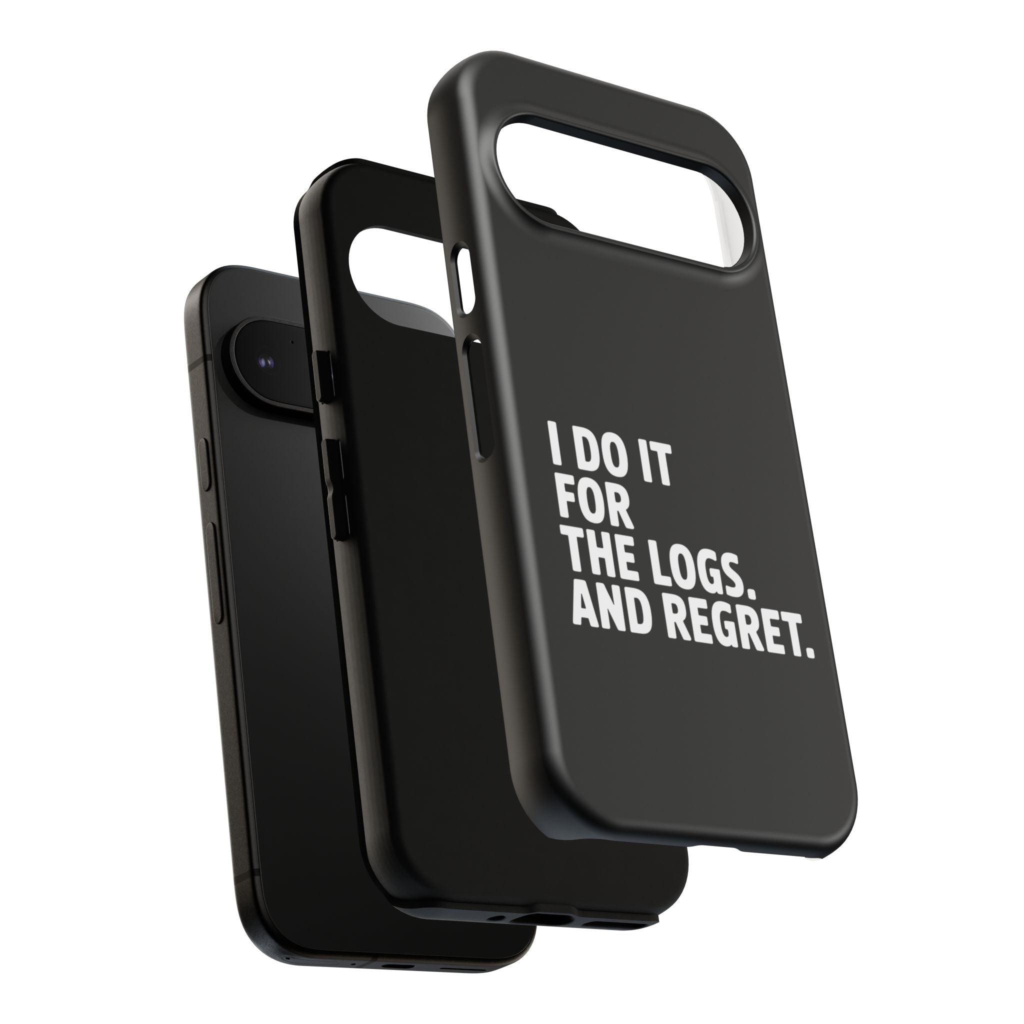I DO IT FOR THE LOGS White- Impact-Resistant Phone Case