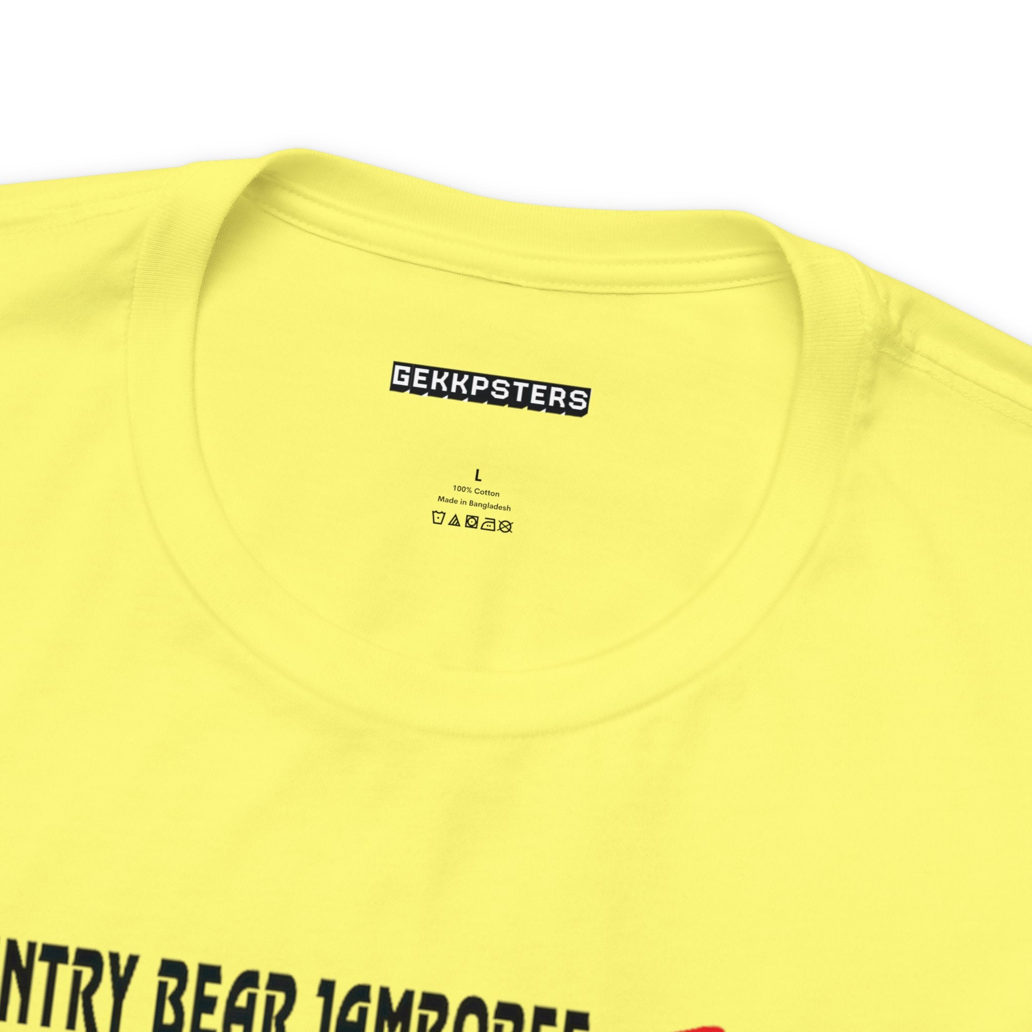 A yellow Country Bear Jamboree Real Old Country Rhythm Five Bear Rugs tee-shirt.