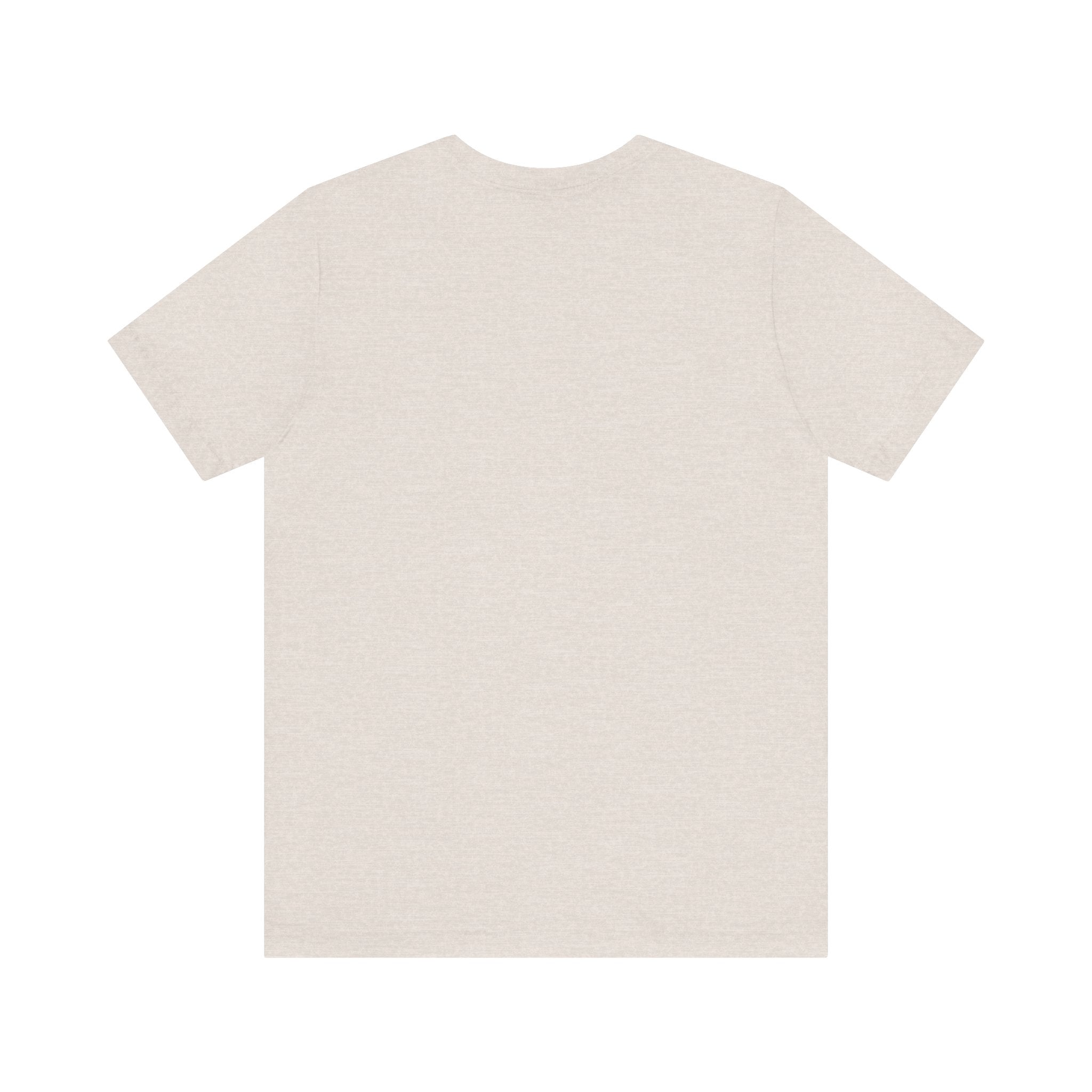 The Floppy disk -T Shirt is a plain, light beige tee with tapered shoulders, shown from the back and laid flat on a white background. Made from soft cotton for all-day comfort.