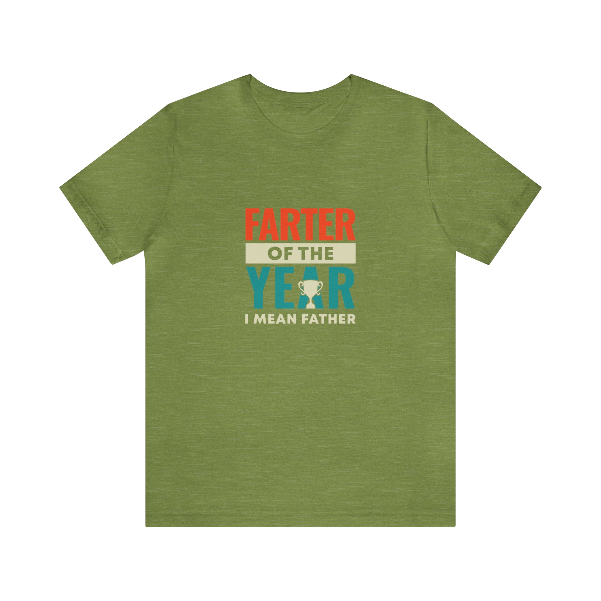 A green Farter of the year T-Shirt by Printify.