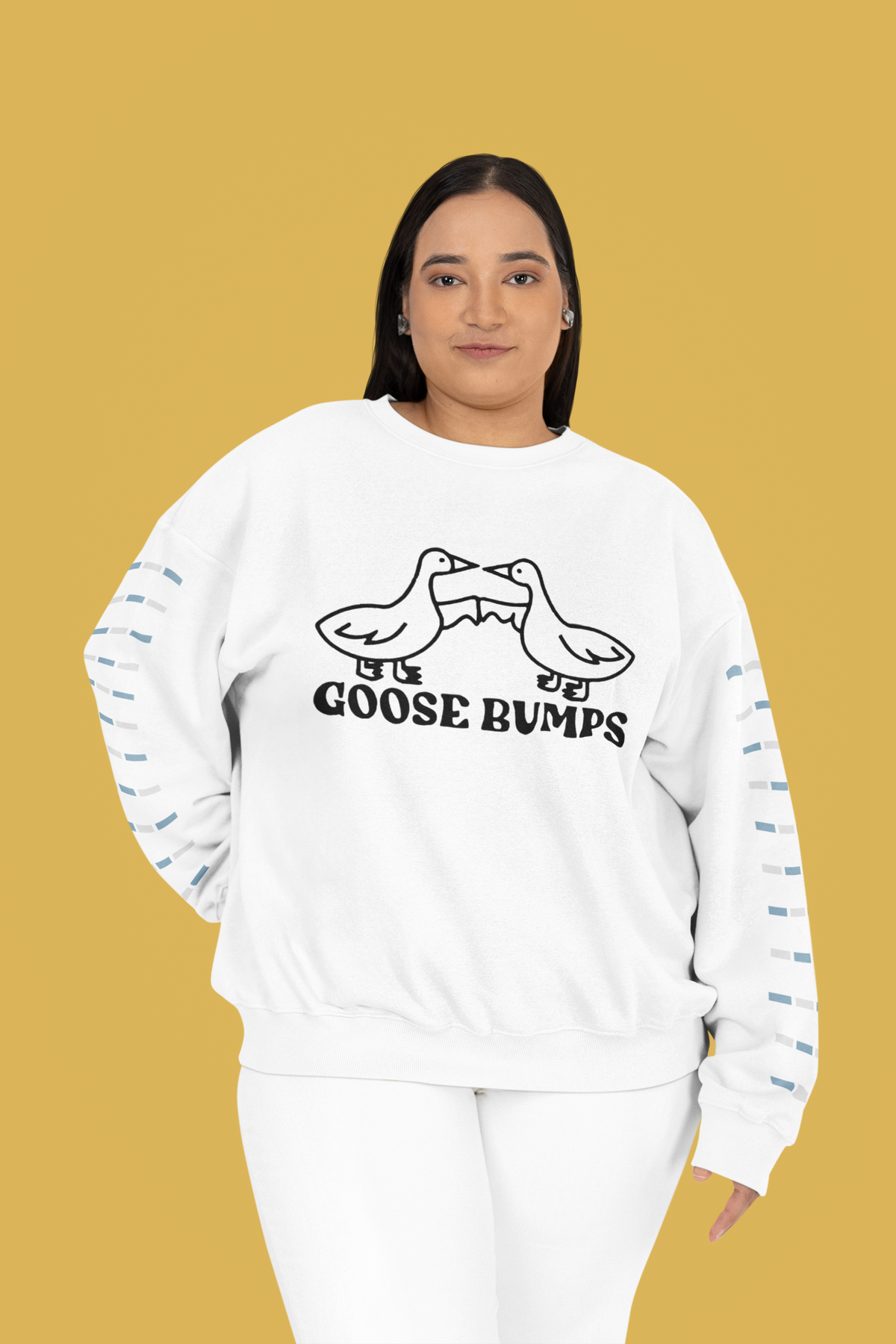Goose Bumps Sweatshirt | Funny Goose Pun Crewneck | Geekpsters