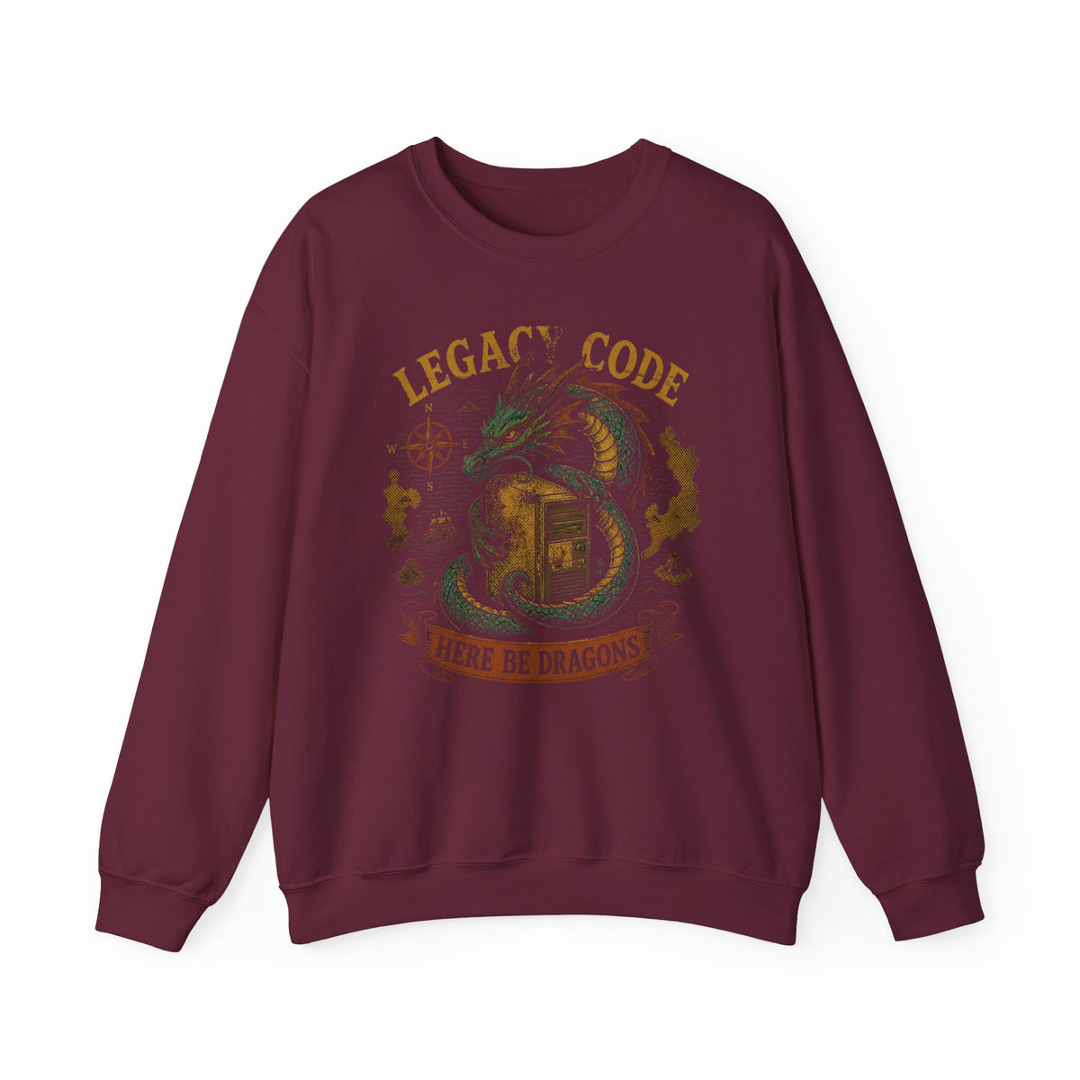 Legacy Code, Here Be Dragons Sweatshirt