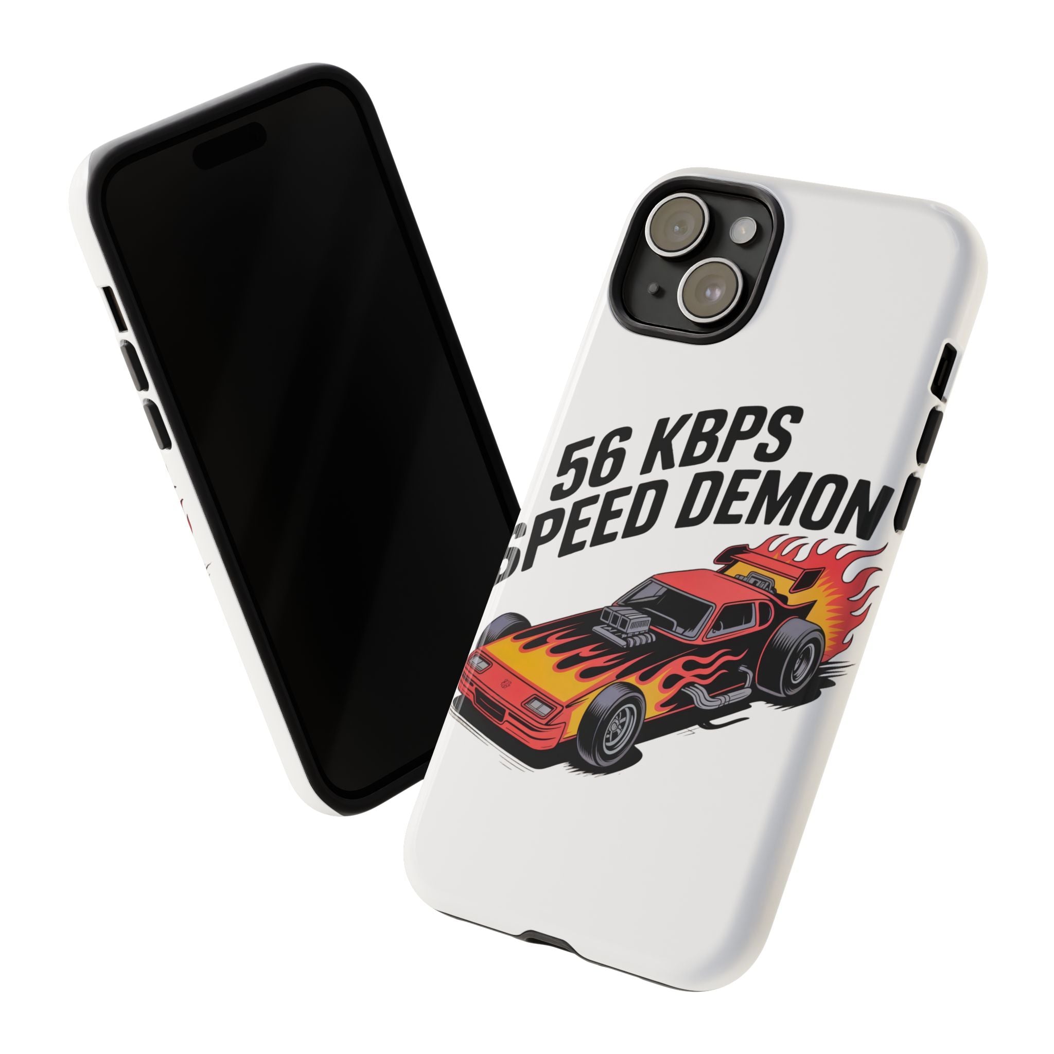 56 Kbps Speed Demon Black- Impact-Resistant Phone Case
