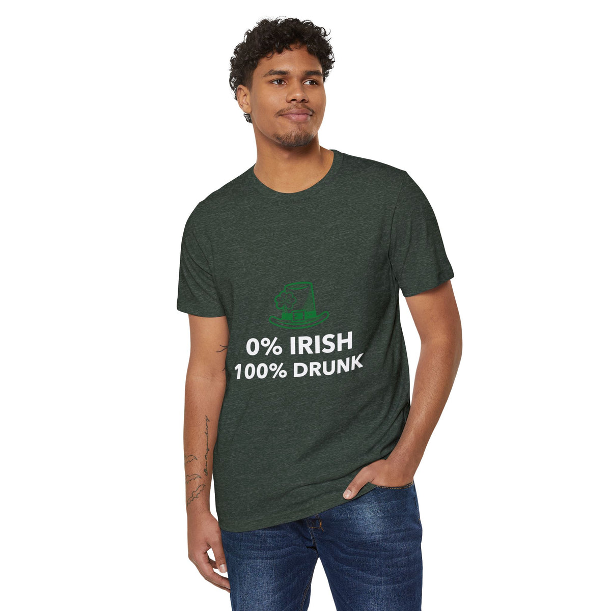 0% Irish, 100% Drunk Recycled Organic Tee