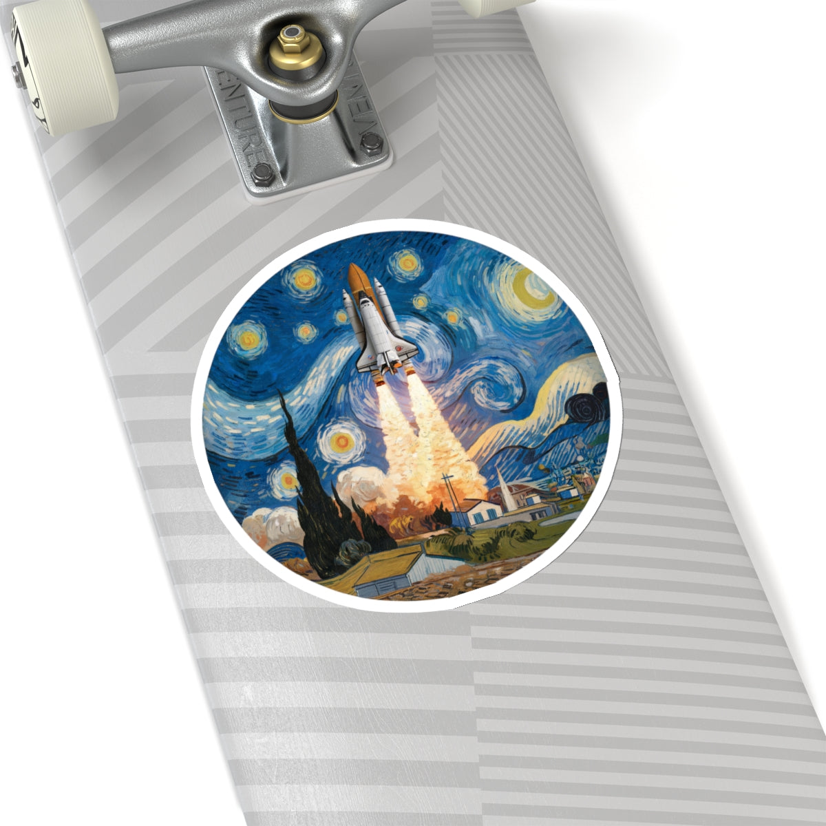 Van Gogh Spaceship - Sticker