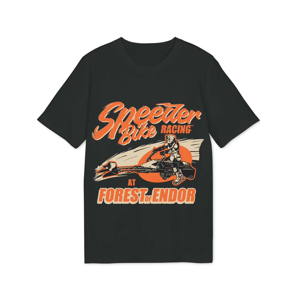 Forest Moon Speeder Bike Racing Organic Tee