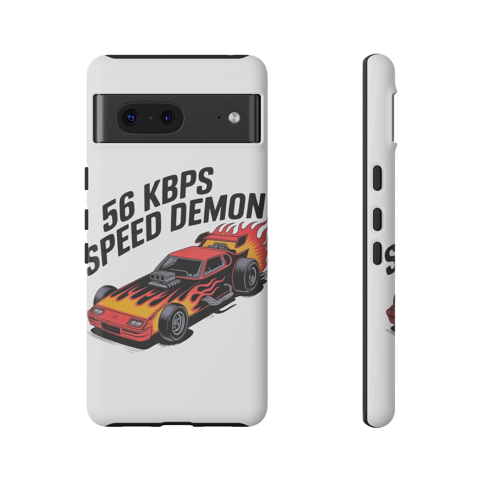 56 Kbps Speed Demon Black- Impact-Resistant Phone Case