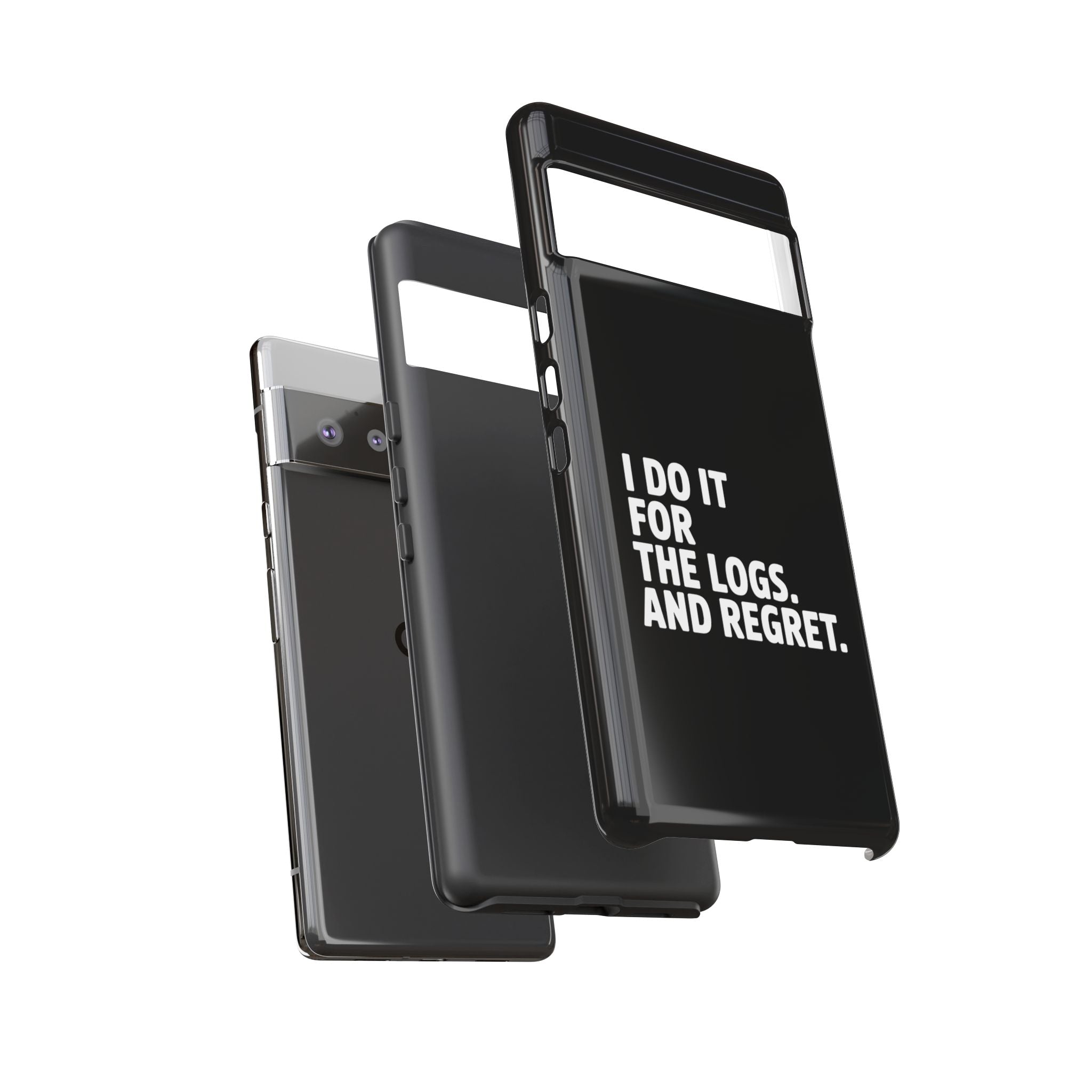 I DO IT FOR THE LOGS White- Impact-Resistant Phone Case