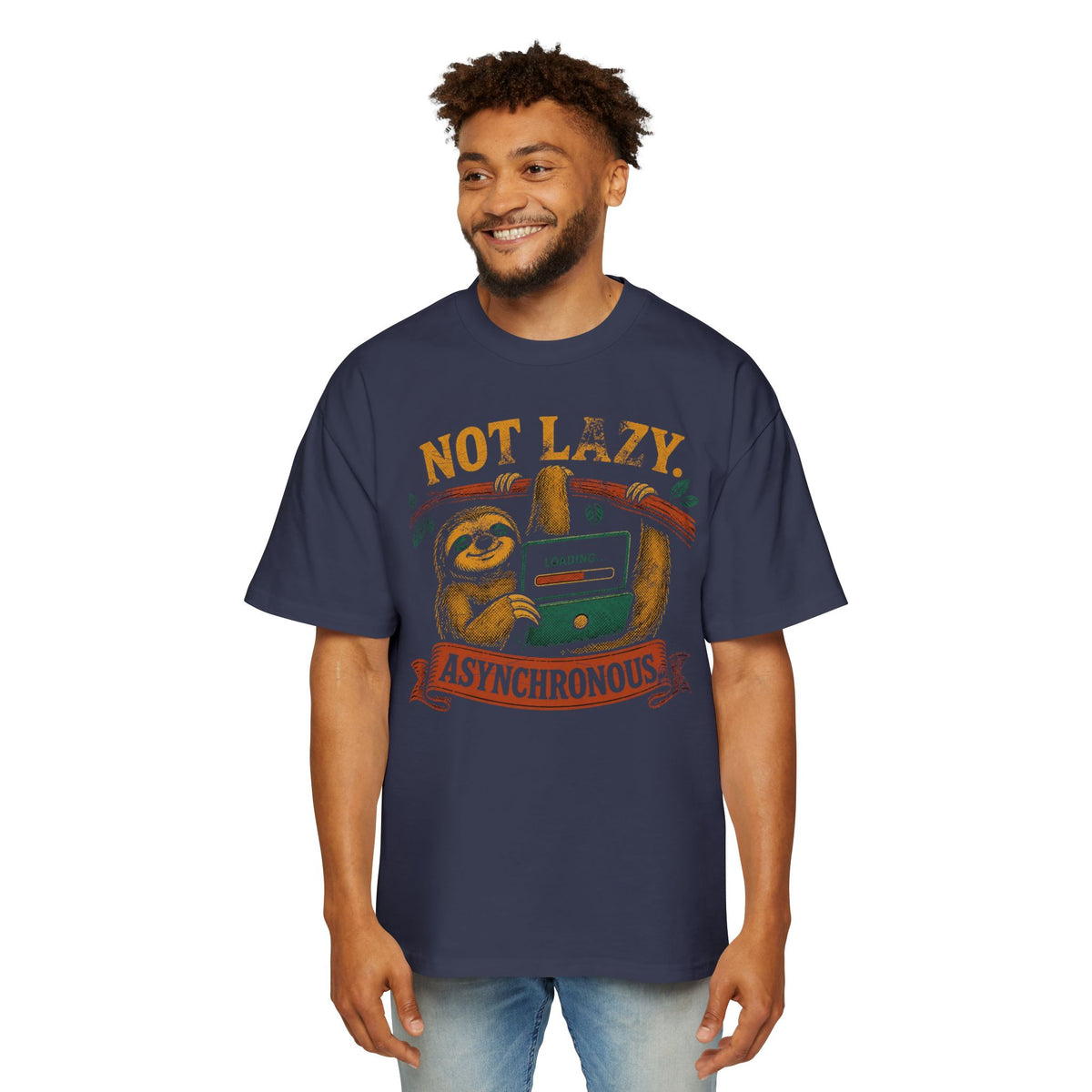 Not Lazy, Asynchronous Oversized Tee